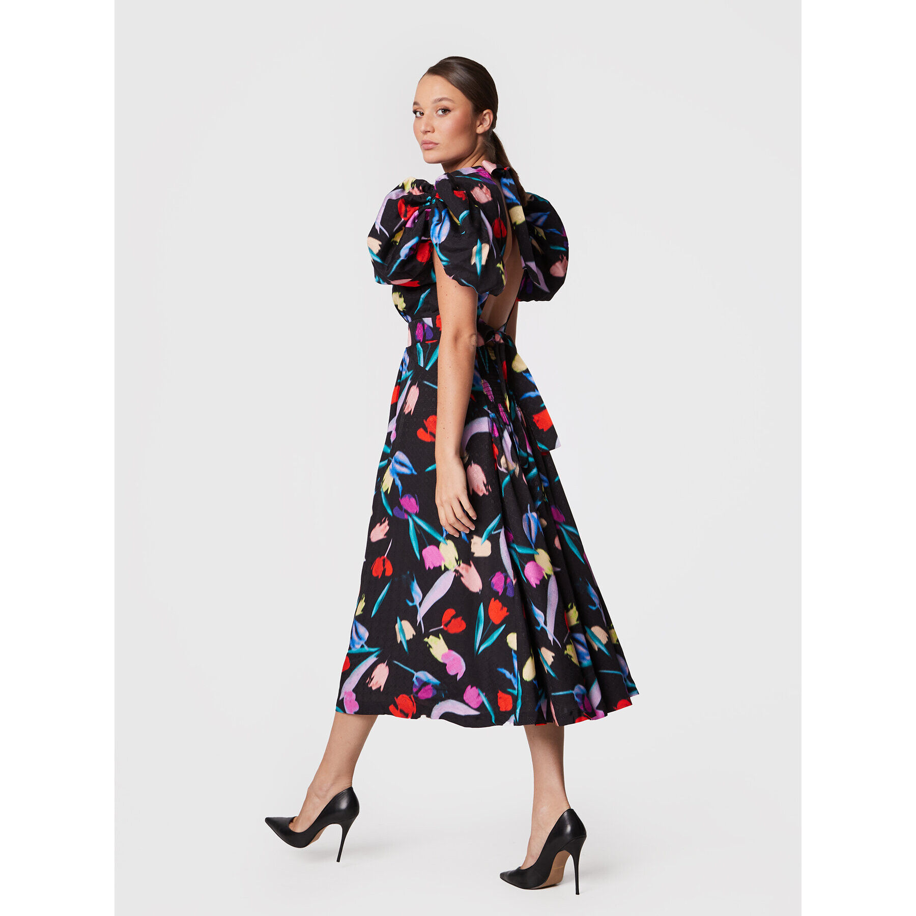 ROTATE Rochie cocktail Noon RT1544 Negru Regular Fit - Pled.ro