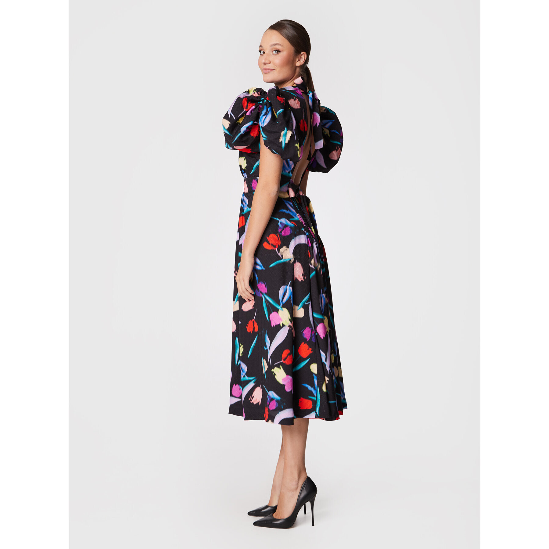 ROTATE Rochie cocktail Noon RT1544 Negru Regular Fit - Pled.ro