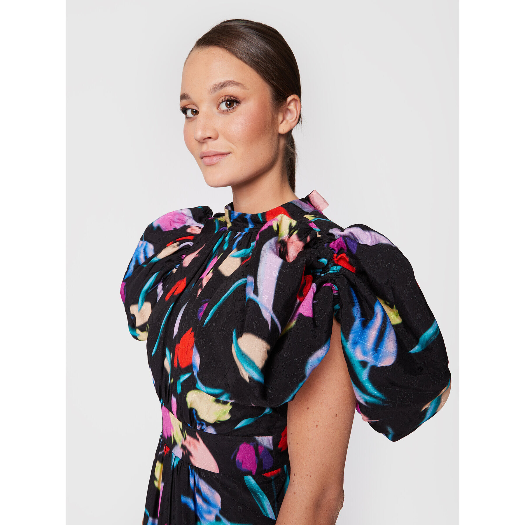 ROTATE Rochie cocktail Noon RT1544 Negru Regular Fit - Pled.ro