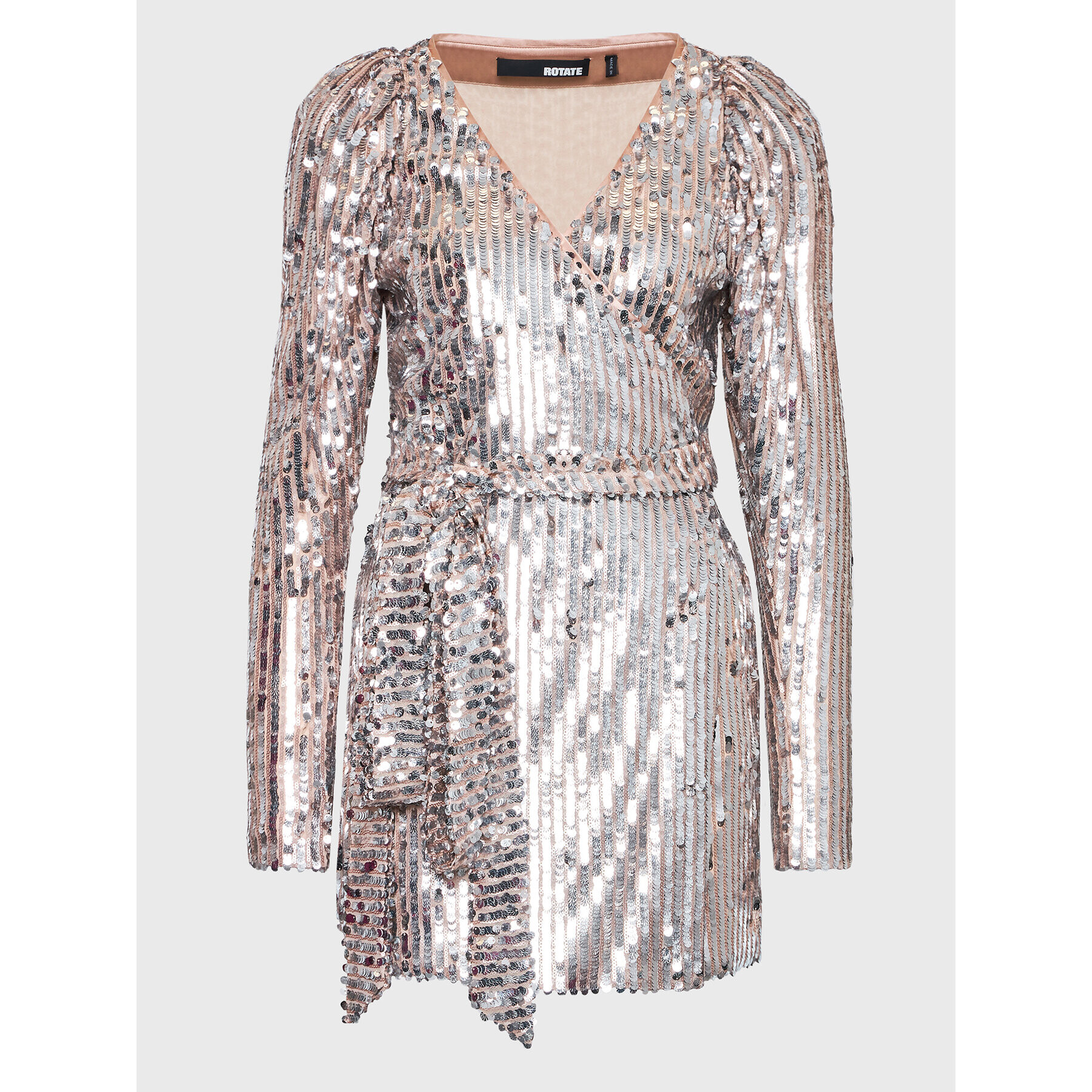 ROTATE Rochie cocktail Sequin RT2259 Argintiu Slim Fit - Pled.ro