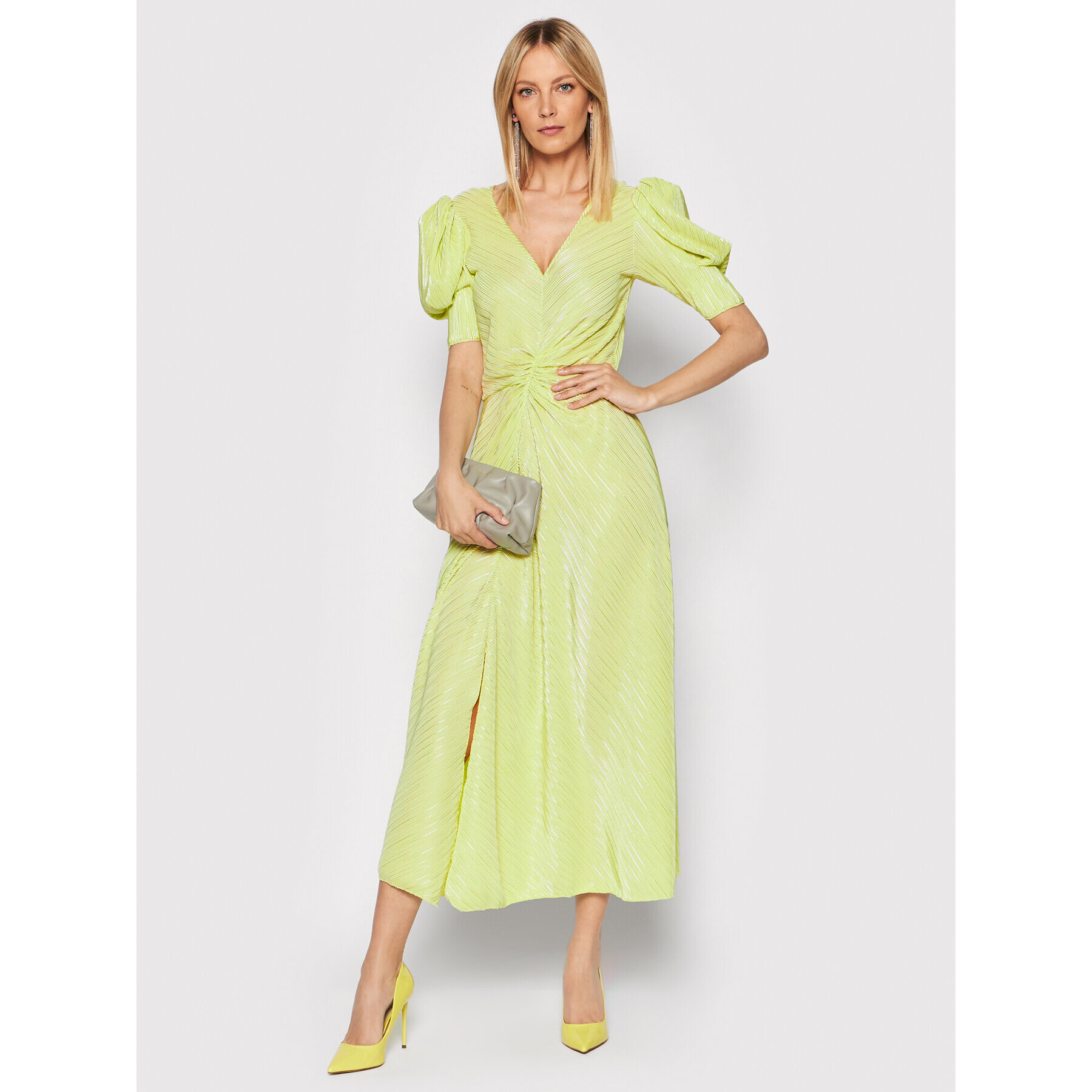 ROTATE Rochie cocktail Sierina RT1164 Verde Regular Fit - Pled.ro