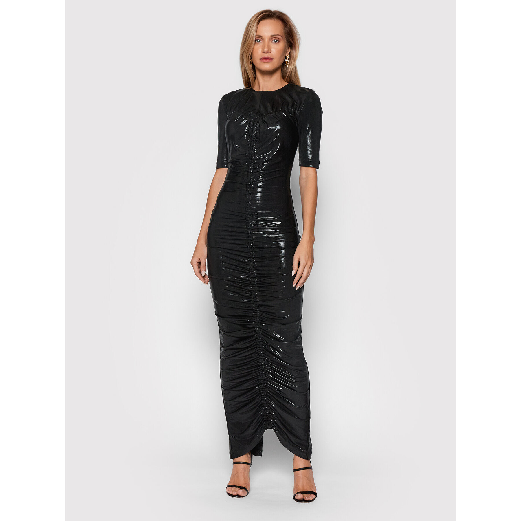 ROTATE Rochie de seară Abigail Dress RT623 Negru Slim Fit - Pled.ro