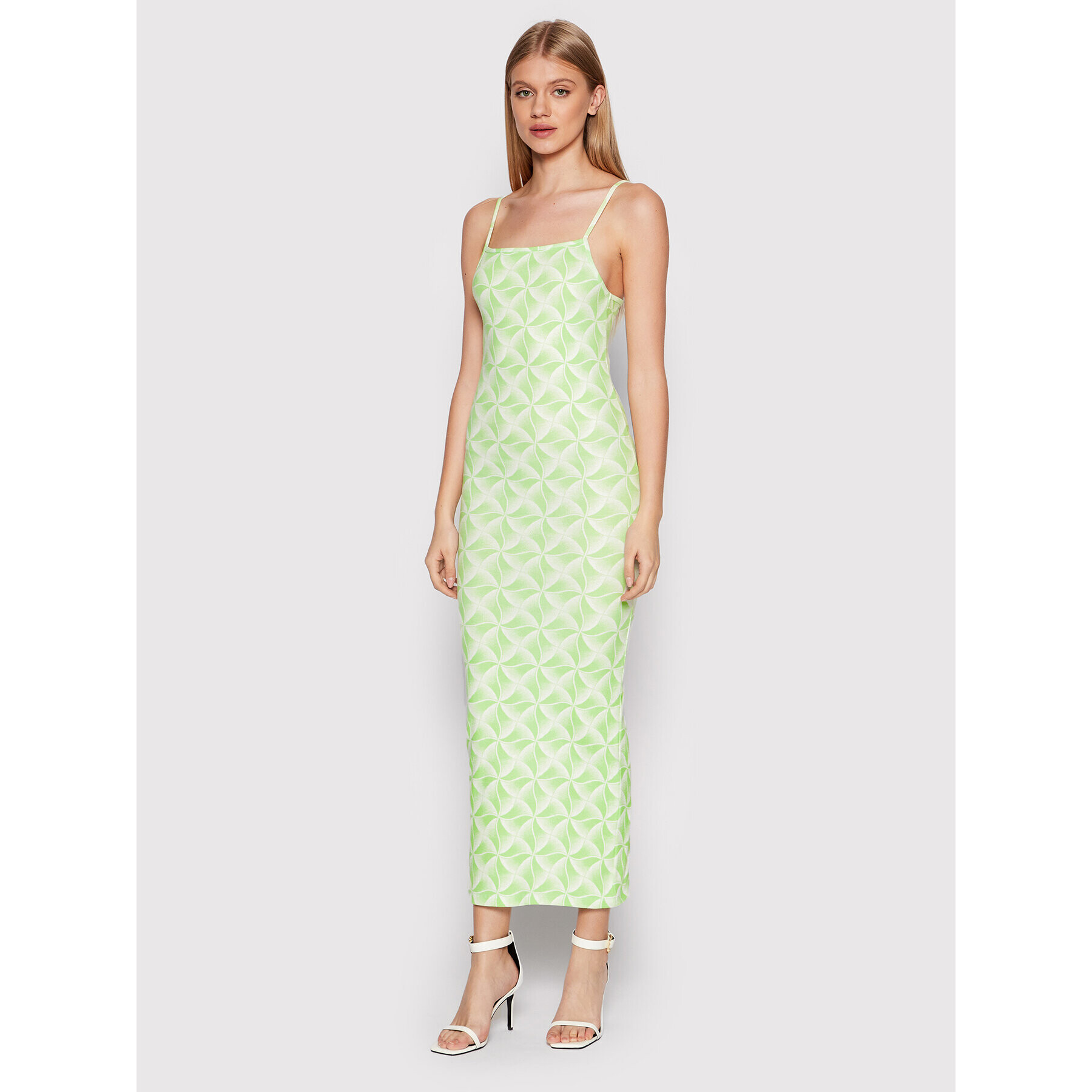 ROTATE Rochie de vară Vigdis RT1463 Verde Slim Fit - Pled.ro