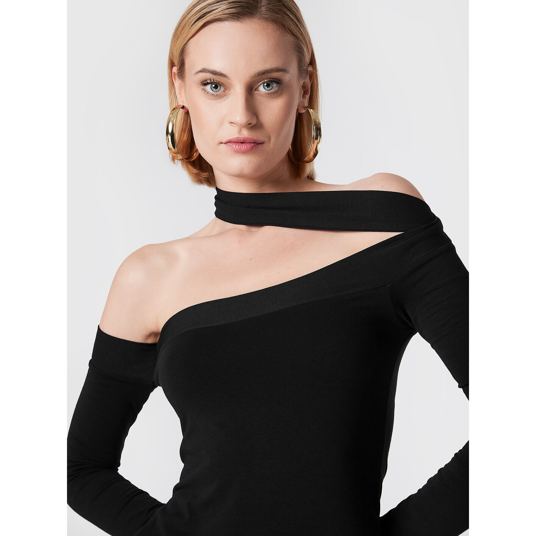 ROTATE Rochie de zi Beca RT1665 Negru Slim Fit - Pled.ro