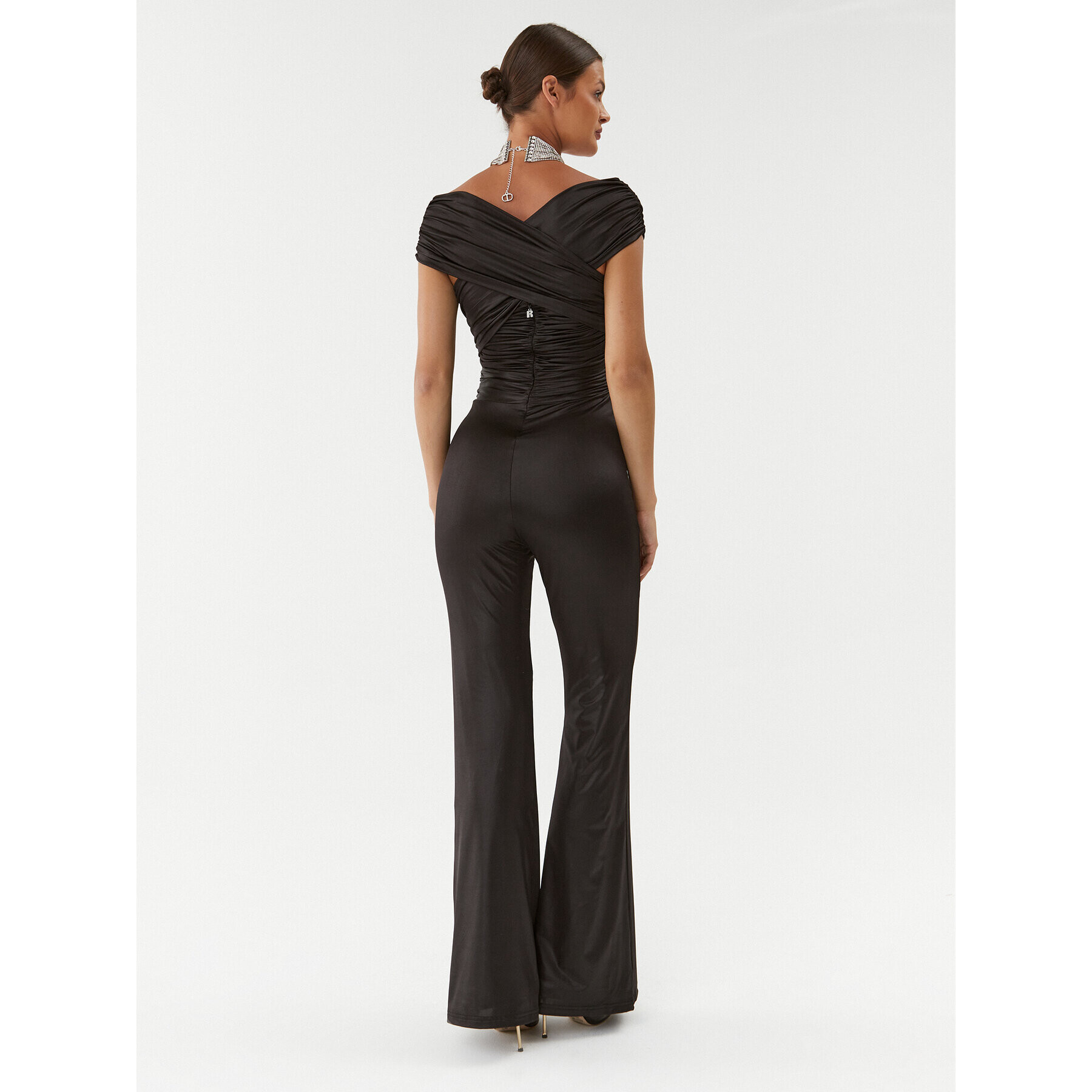 ROTATE Salopetă Coated Jersey Jumpsuit 111023100 Negru Regular Fit - Pled.ro