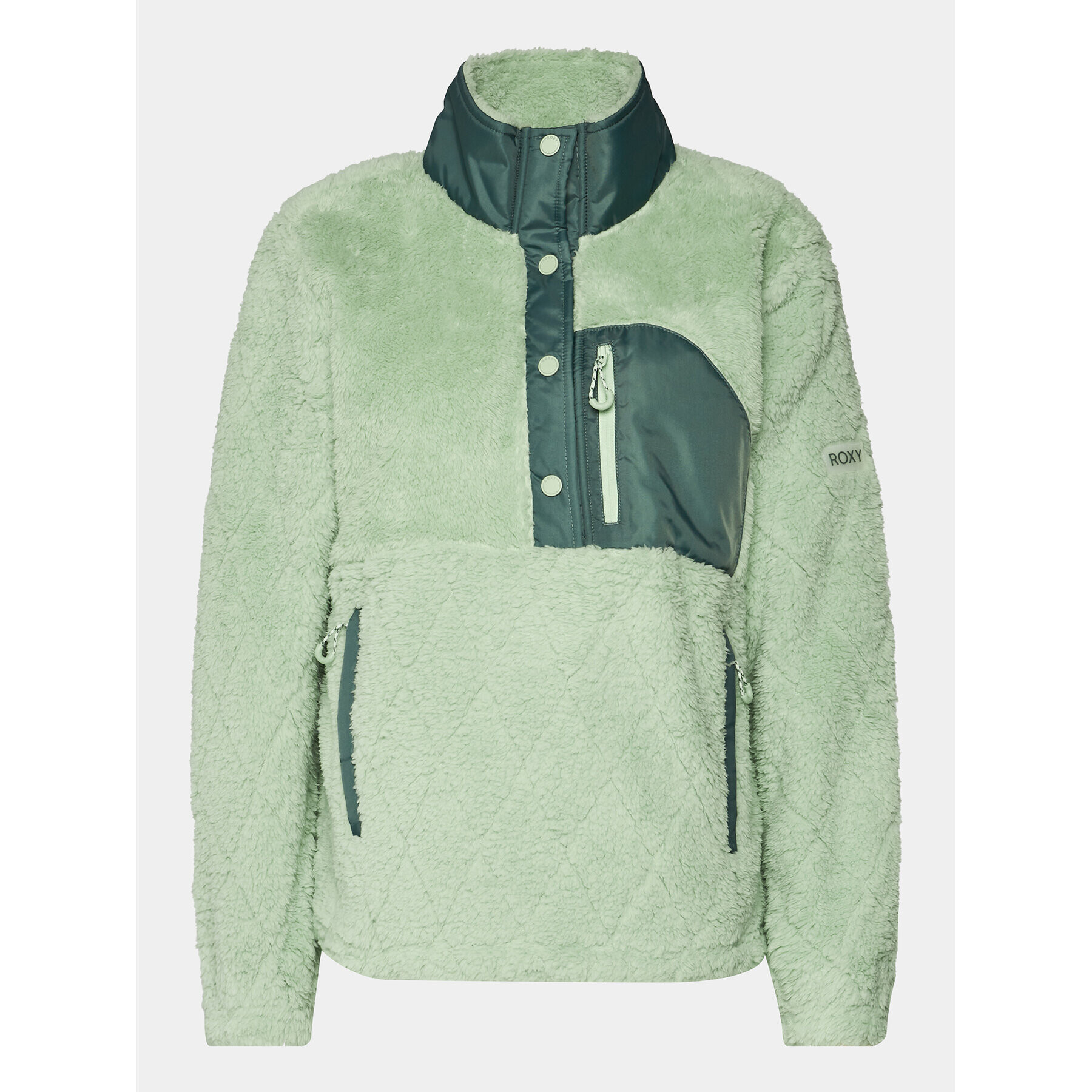 Roxy Bluză Alabama Otlr ERJFT04714 Verde Regular Fit - Pled.ro