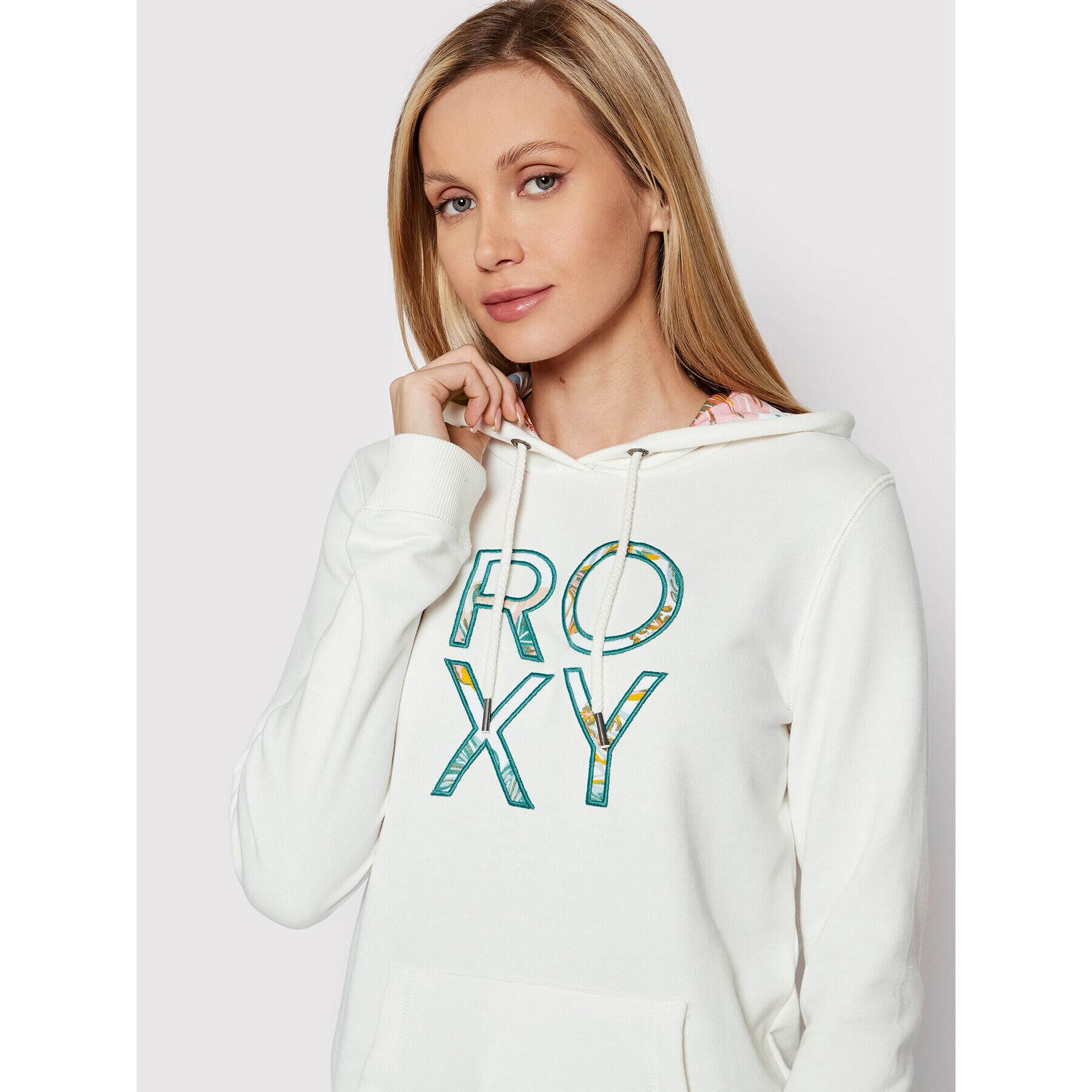 Roxy Bluză Right On Time ERJFT04515 Alb Relaxed Fit - Pled.ro