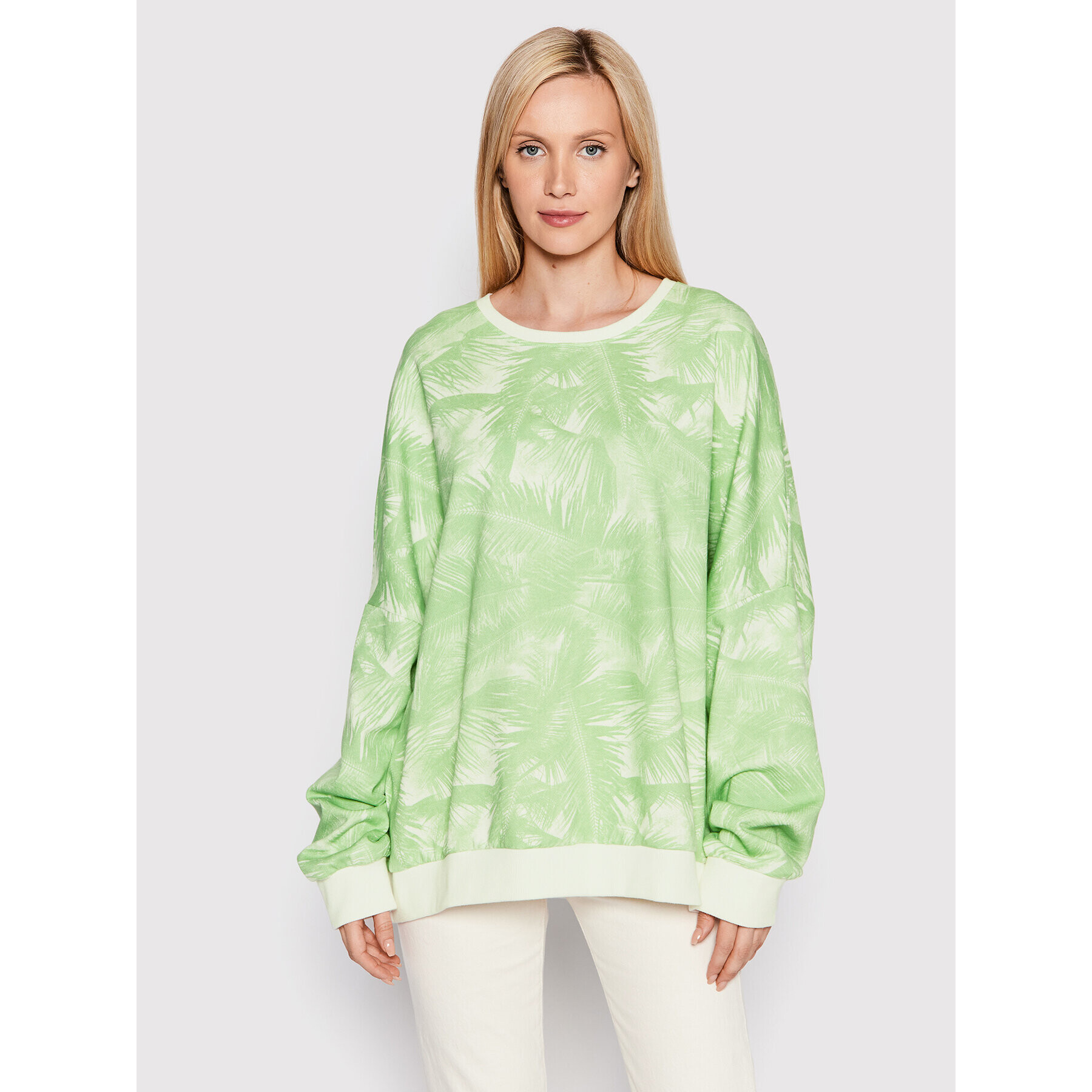 Roxy Bluză Bright Sunshine ARJFT04031 Verde Oversize - Pled.ro