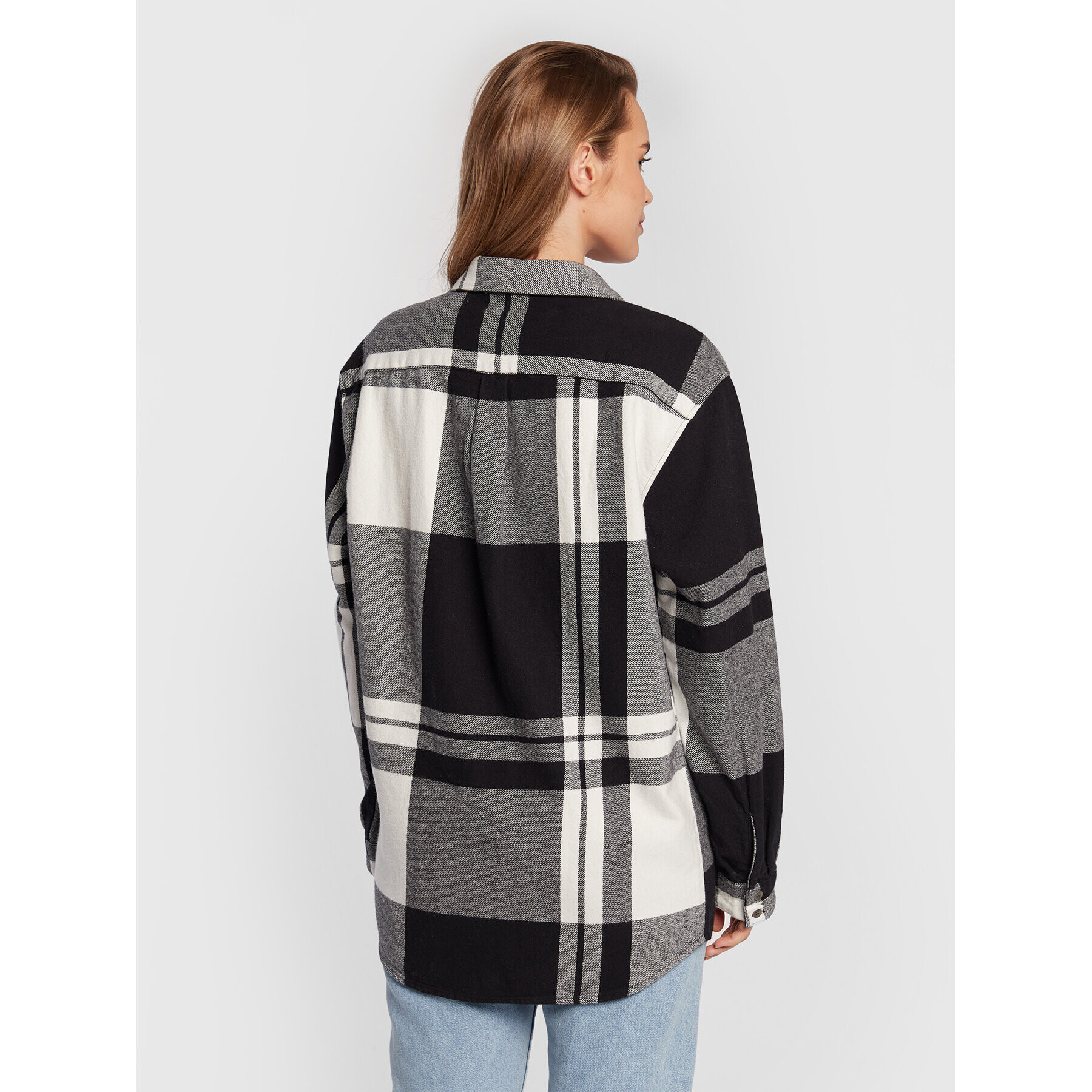 Roxy Cămașă Let It Go Flannel ARJWT03296 Gri Boyfriend Fit - Pled.ro