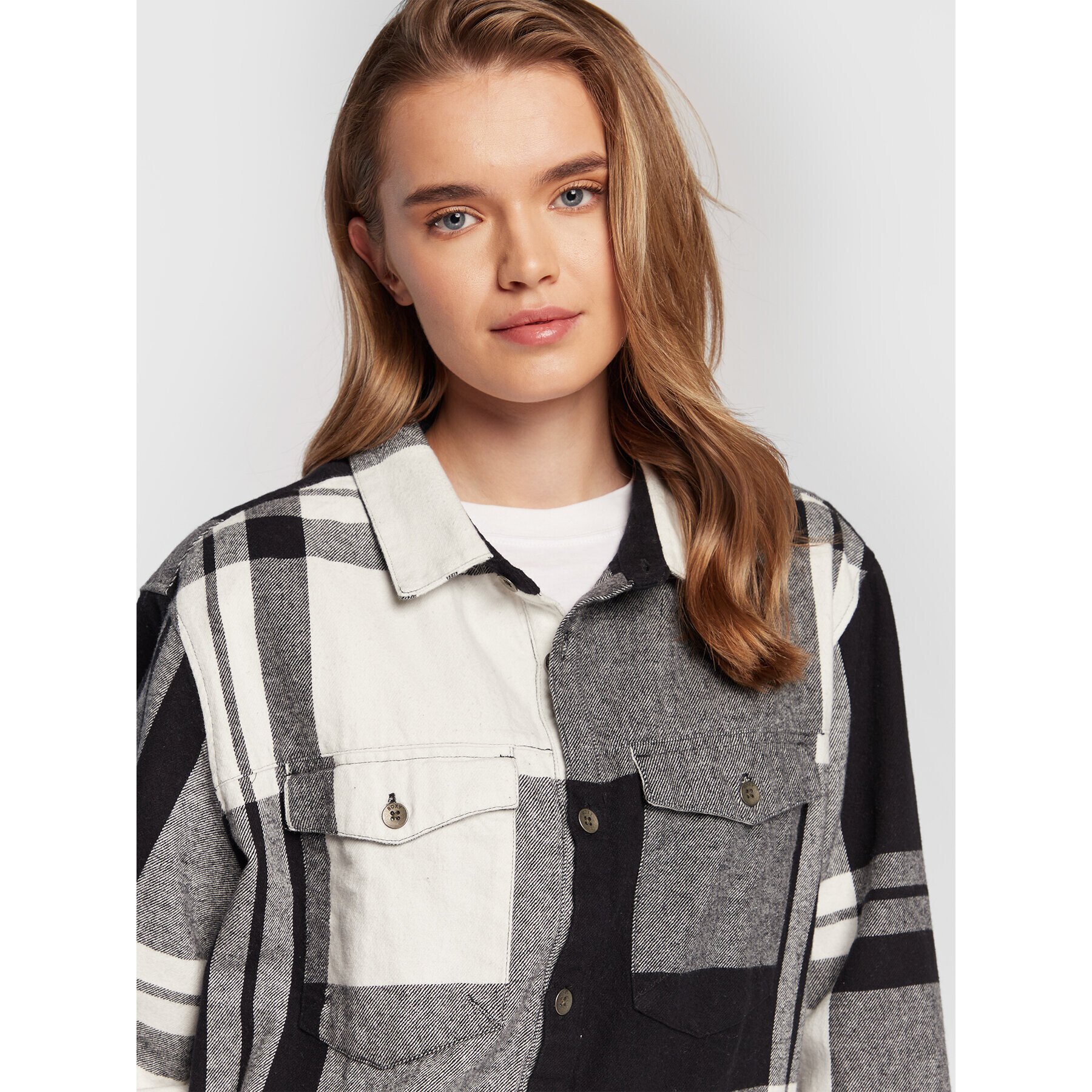 Roxy Cămașă Let It Go Flannel ARJWT03296 Gri Boyfriend Fit - Pled.ro