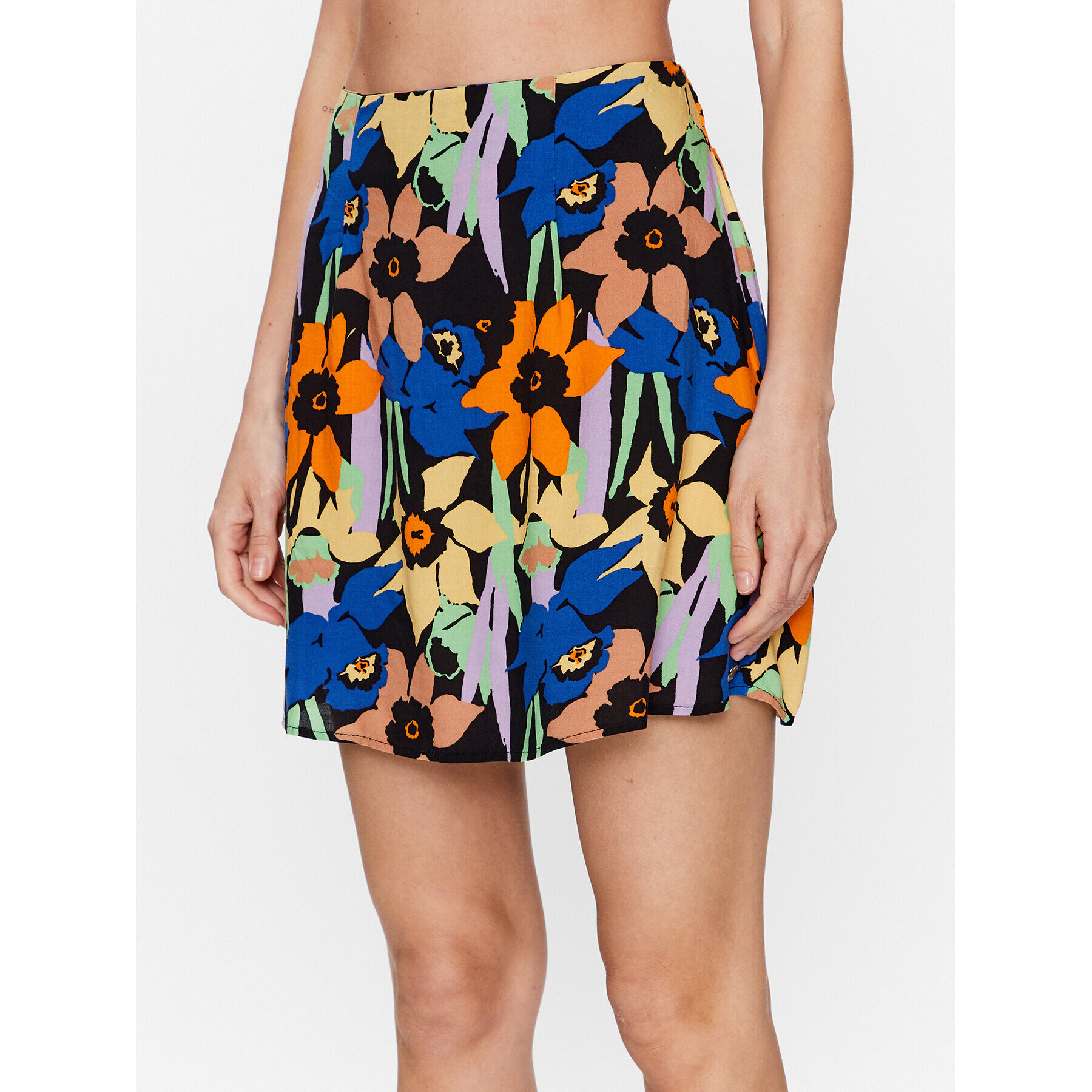 Roxy Fustă mini Golden Poppy ERJWK03139 Colorat Regular Fit - Pled.ro