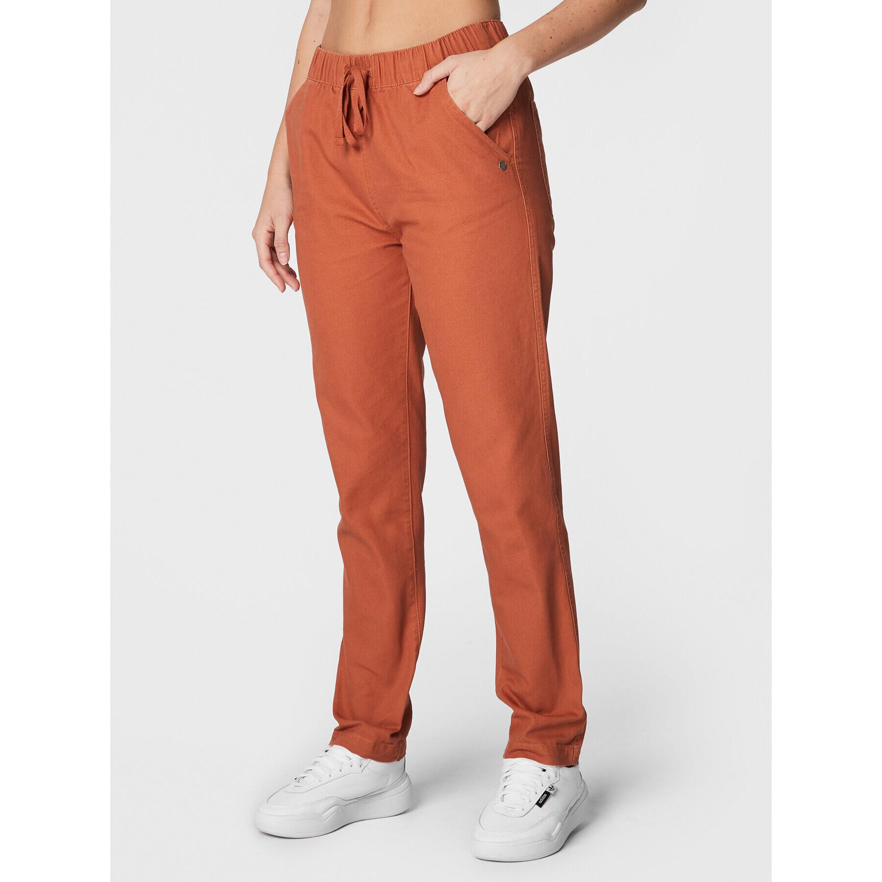 Roxy Pantaloni din material Canvas ERJNP03467 Portocaliu Relaxed Fit - Pled.ro