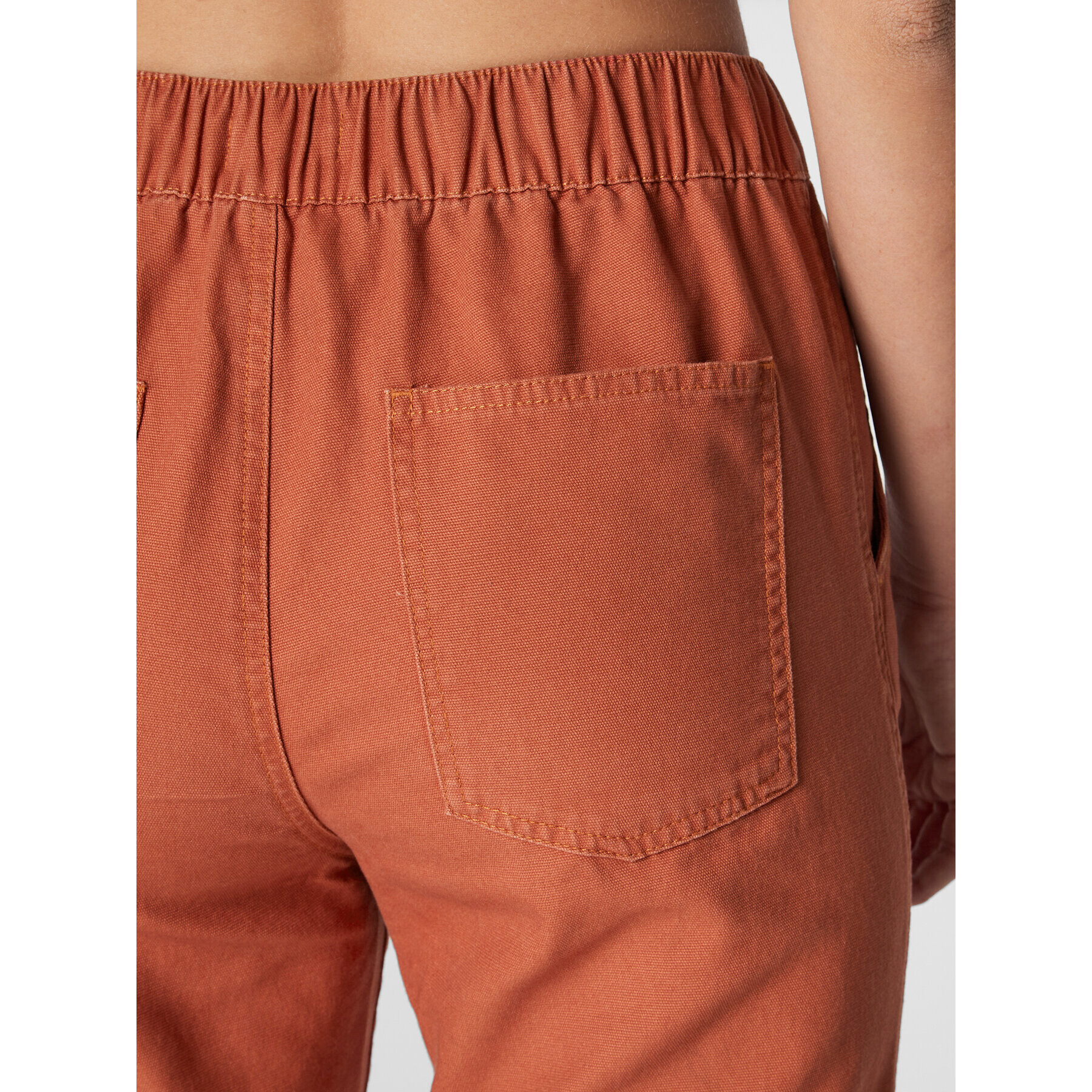 Roxy Pantaloni din material Canvas ERJNP03467 Portocaliu Relaxed Fit - Pled.ro