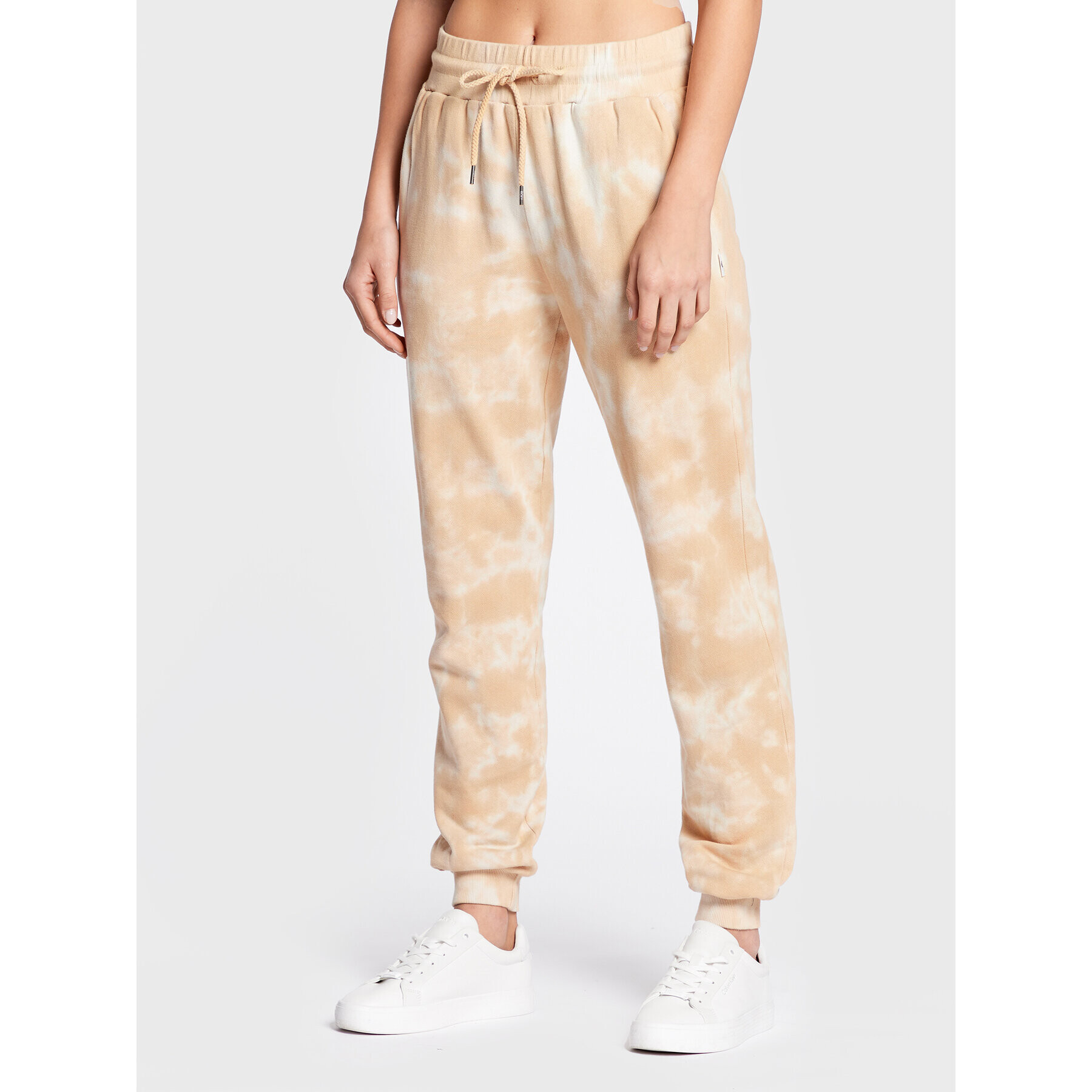 Roxy Pantaloni trening Fools Gold ERJFB03340 Bej Relaxed Fit - Pled.ro