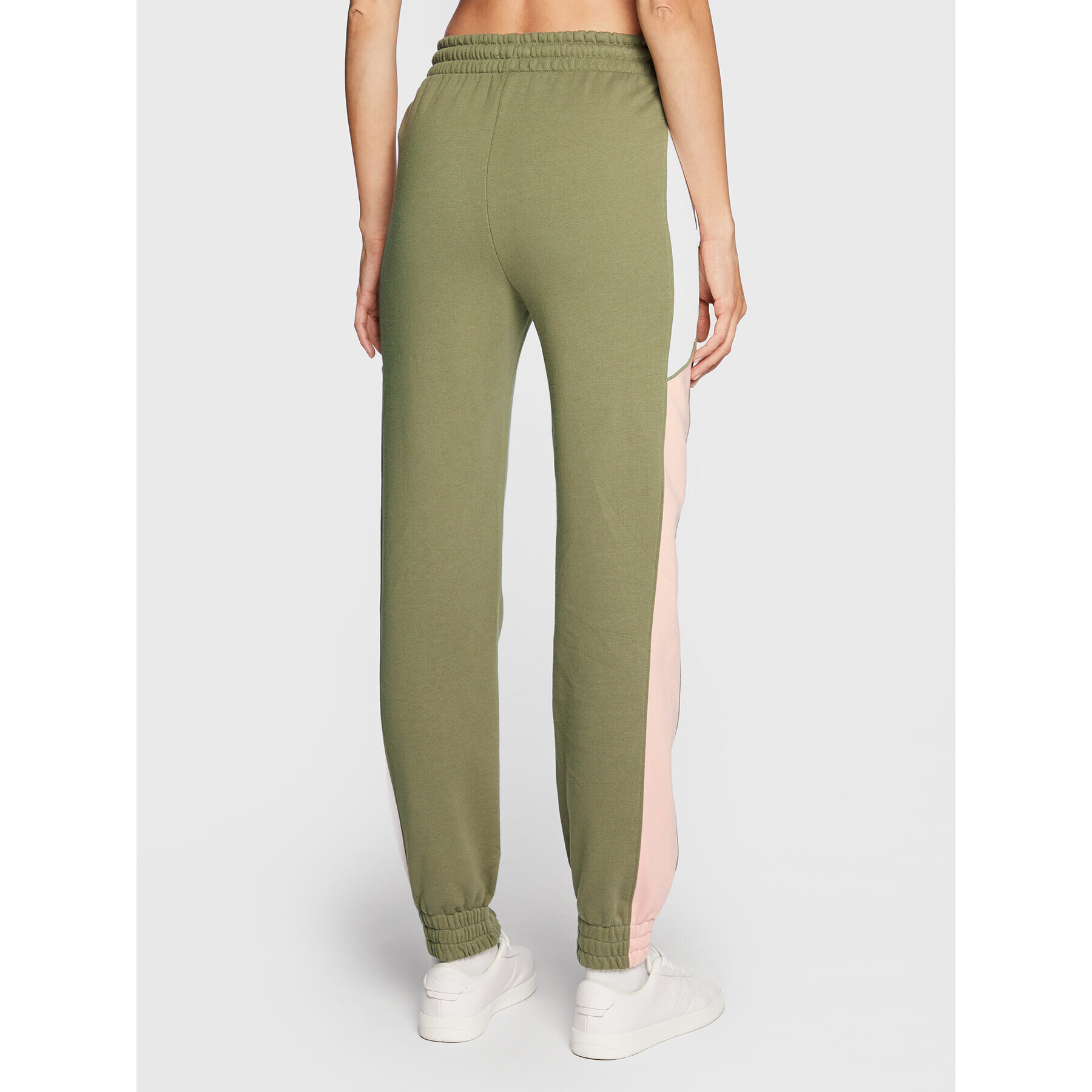 Roxy Pantaloni trening Lets Get Going ERJFB03336 Verde Relaxed Fit - Pled.ro