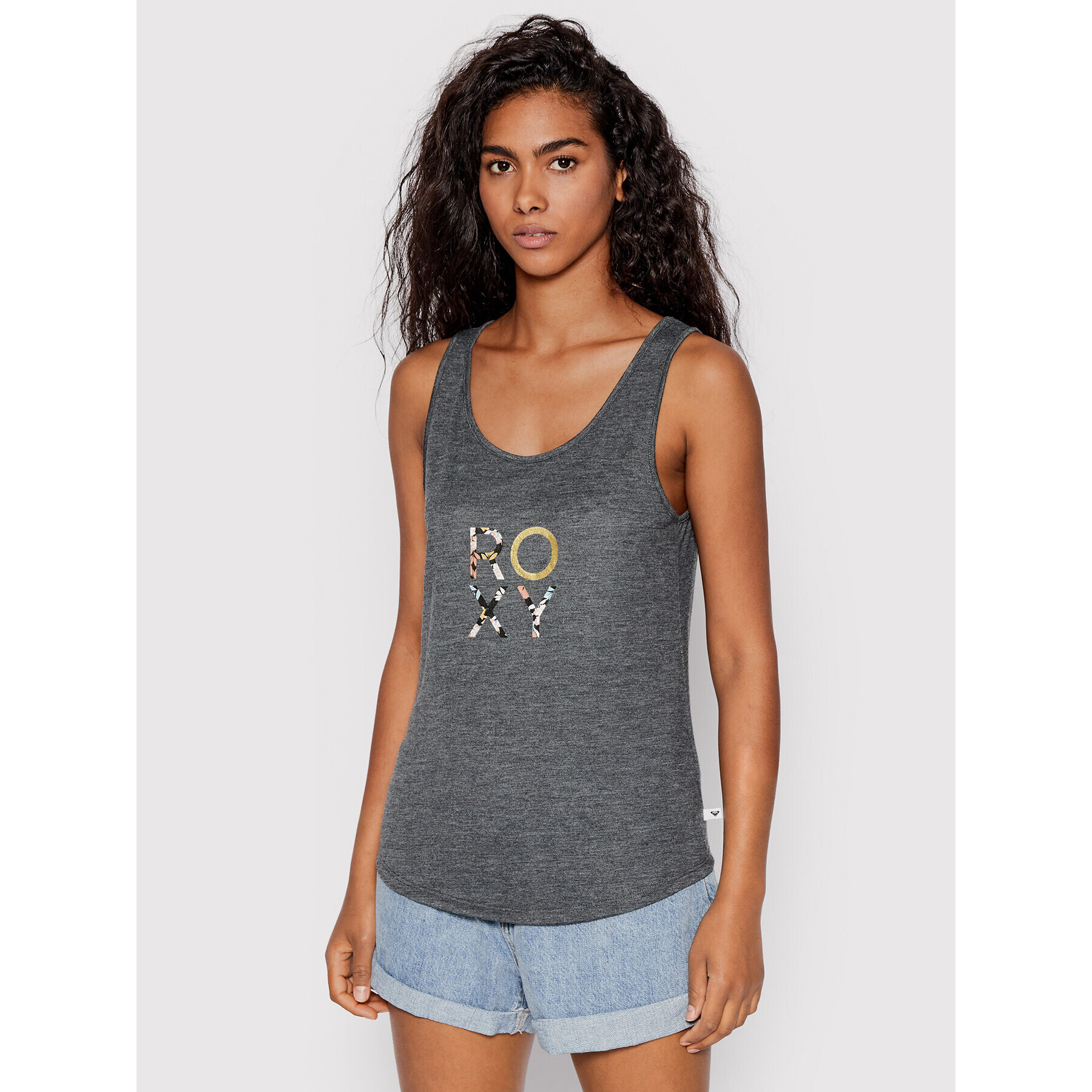 Roxy Top Losing My Mind ERJZT05356 Gri Regular Fit - Pled.ro