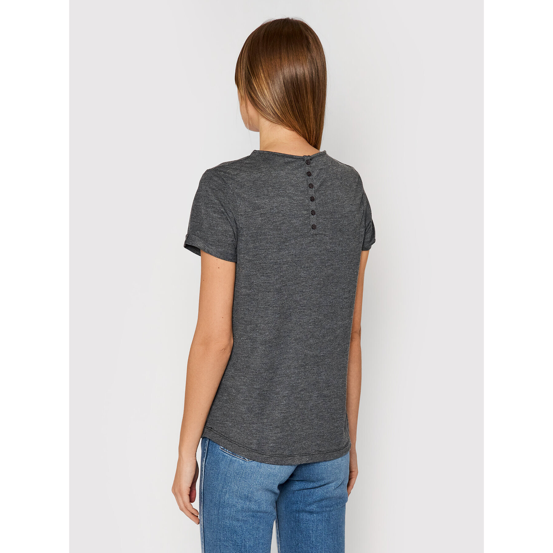 Roxy Tricou ERJZT05266 Gri Regular Fit - Pled.ro