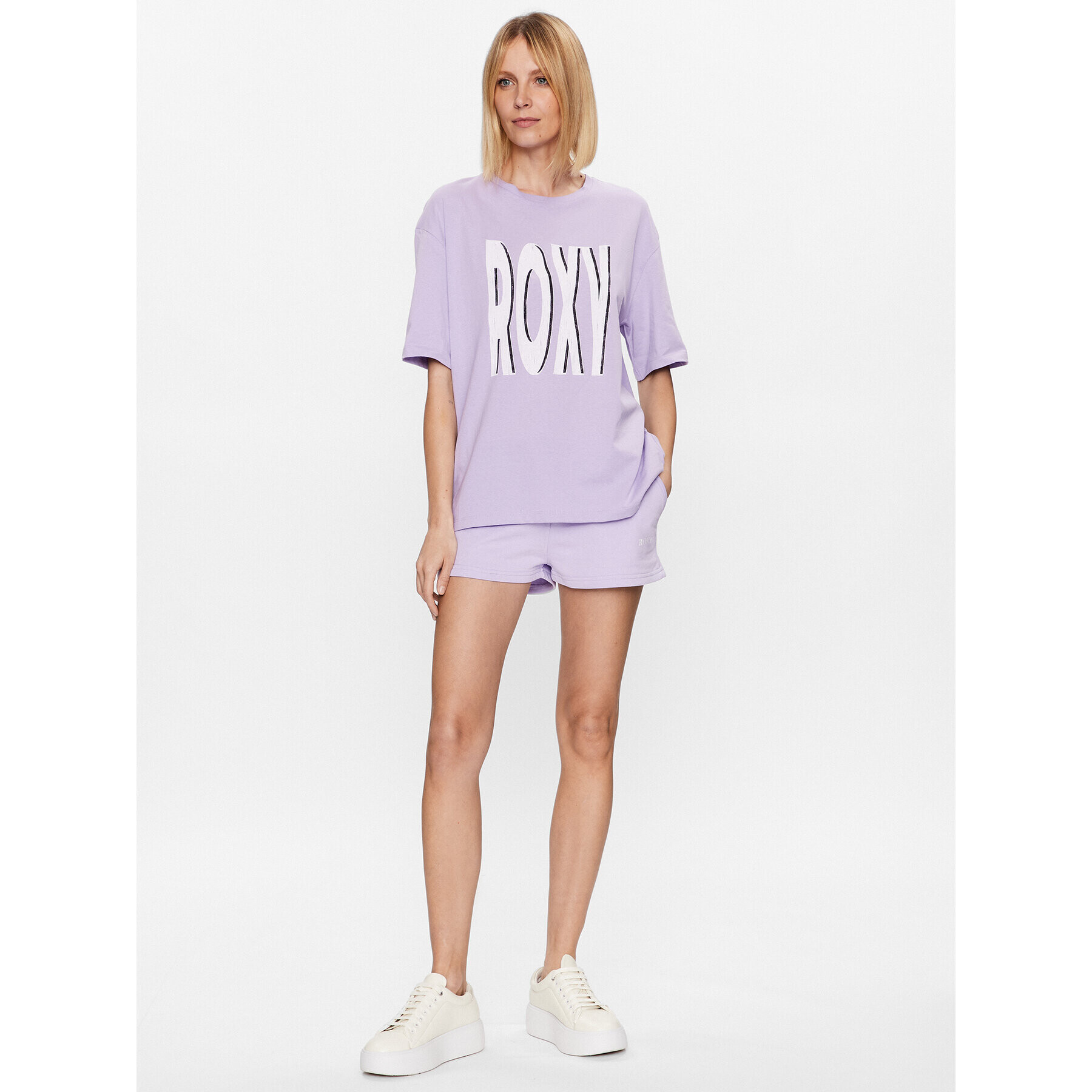 Roxy Tricou ERJZT05461 Violet Regular Fit - Pled.ro