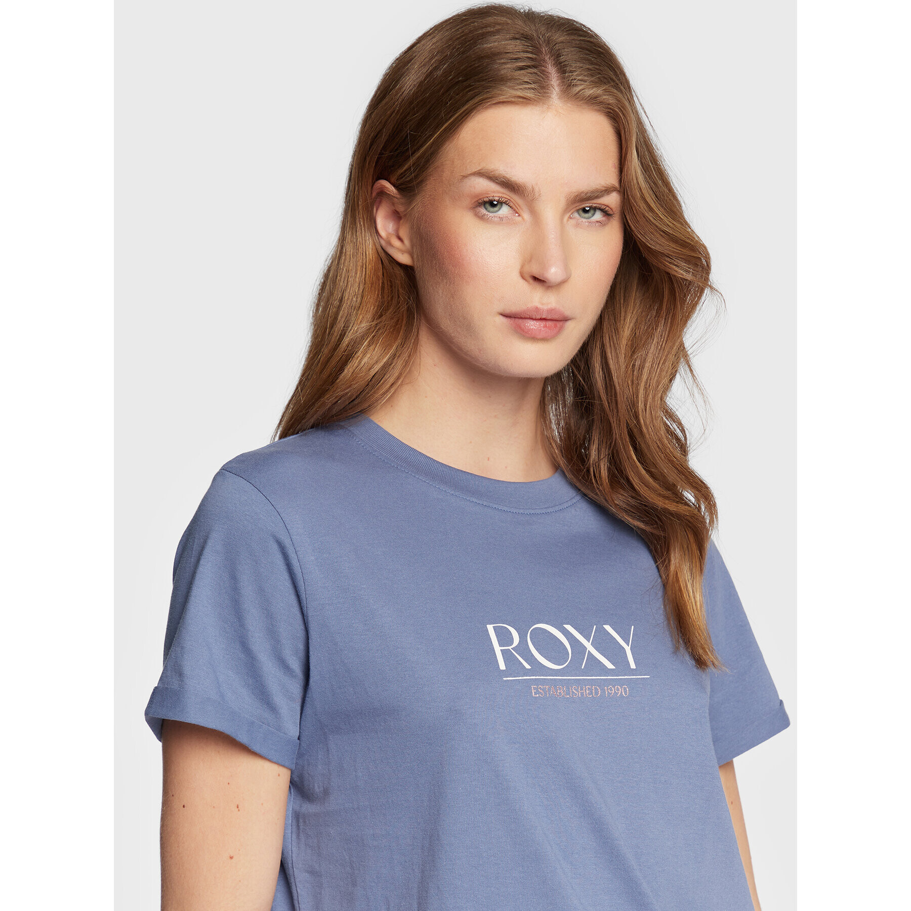 Roxy Tricou Noon Ocean ERJZT05424 Albastru Regular Fit - Pled.ro