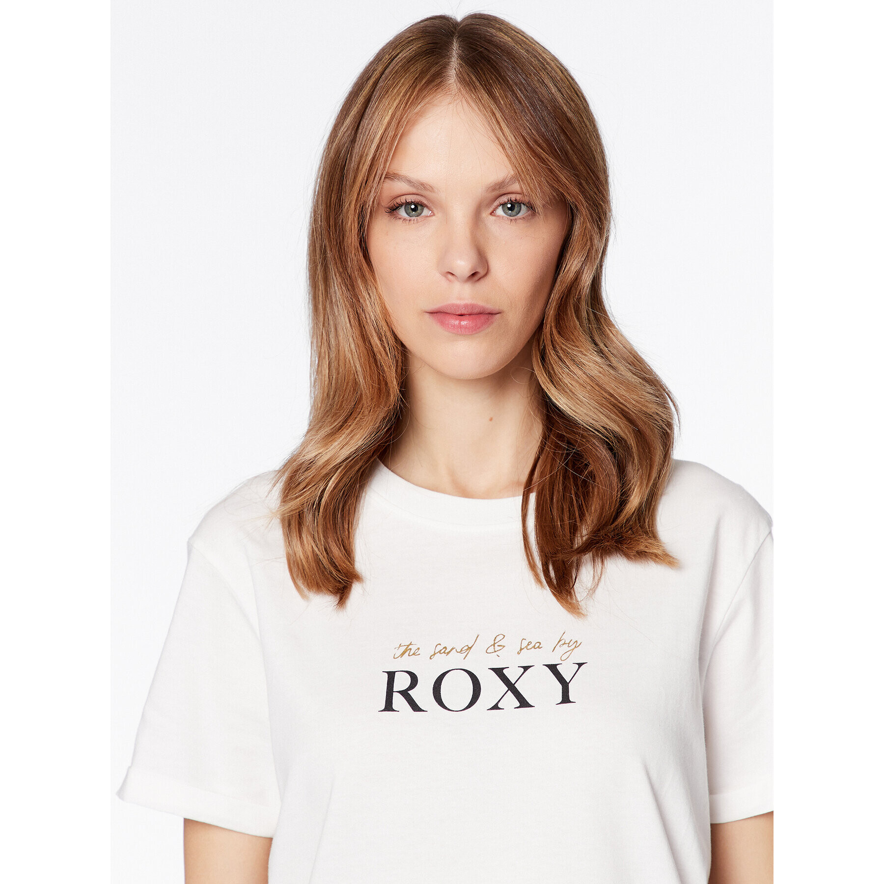 Roxy Tricou Noon Ocean ERJZT05490 Alb Regular Fit - Pled.ro