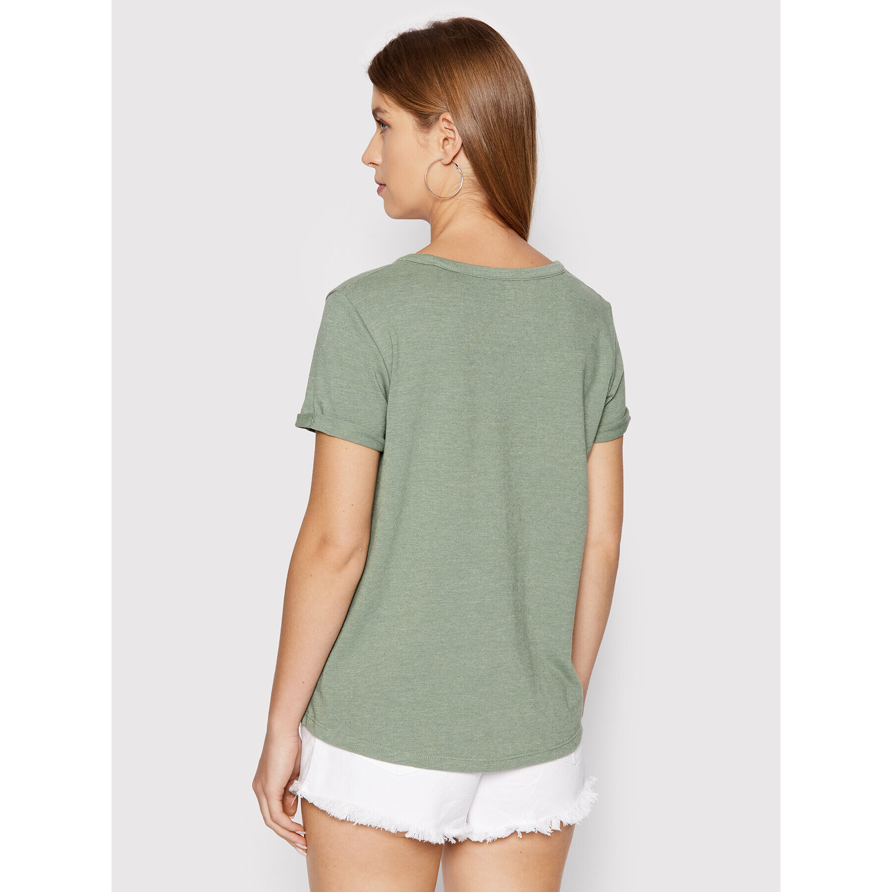 Roxy Tricou Oceanaholic ERJZT05354 Verde Regular Fit - Pled.ro