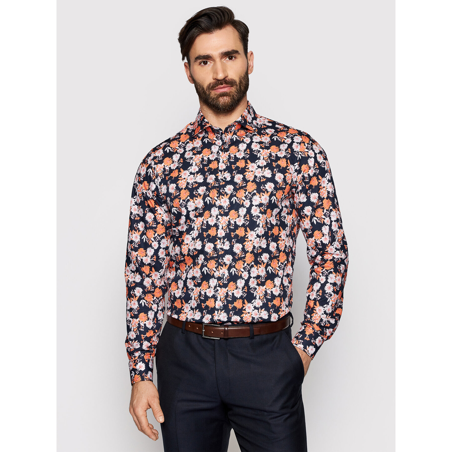 Roy Robson Cămașă 1290-80 Colorat Slim Fit - Pled.ro