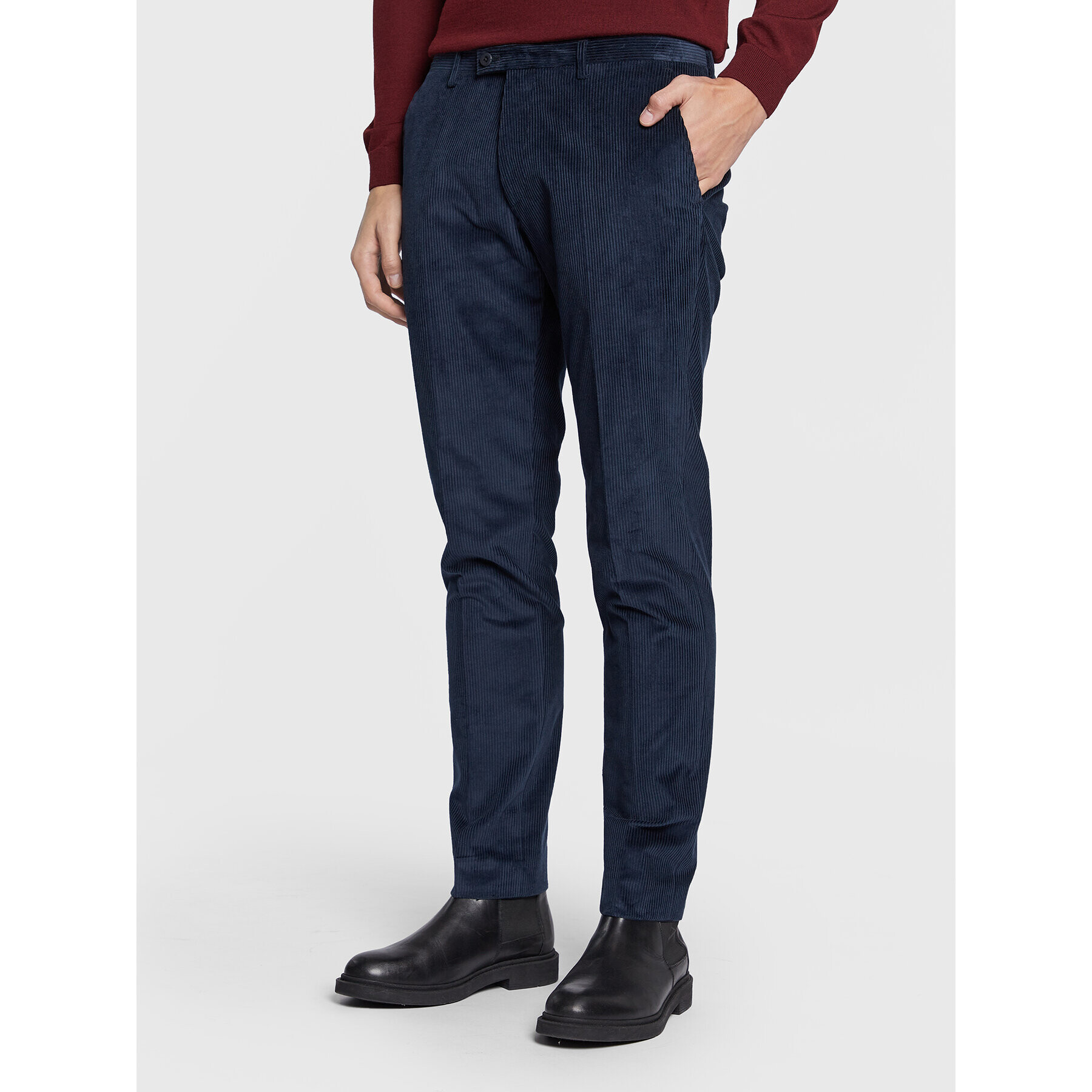 Roy Robson Pantaloni din material 210-01 Bleumarin Slim Fit - Pled.ro