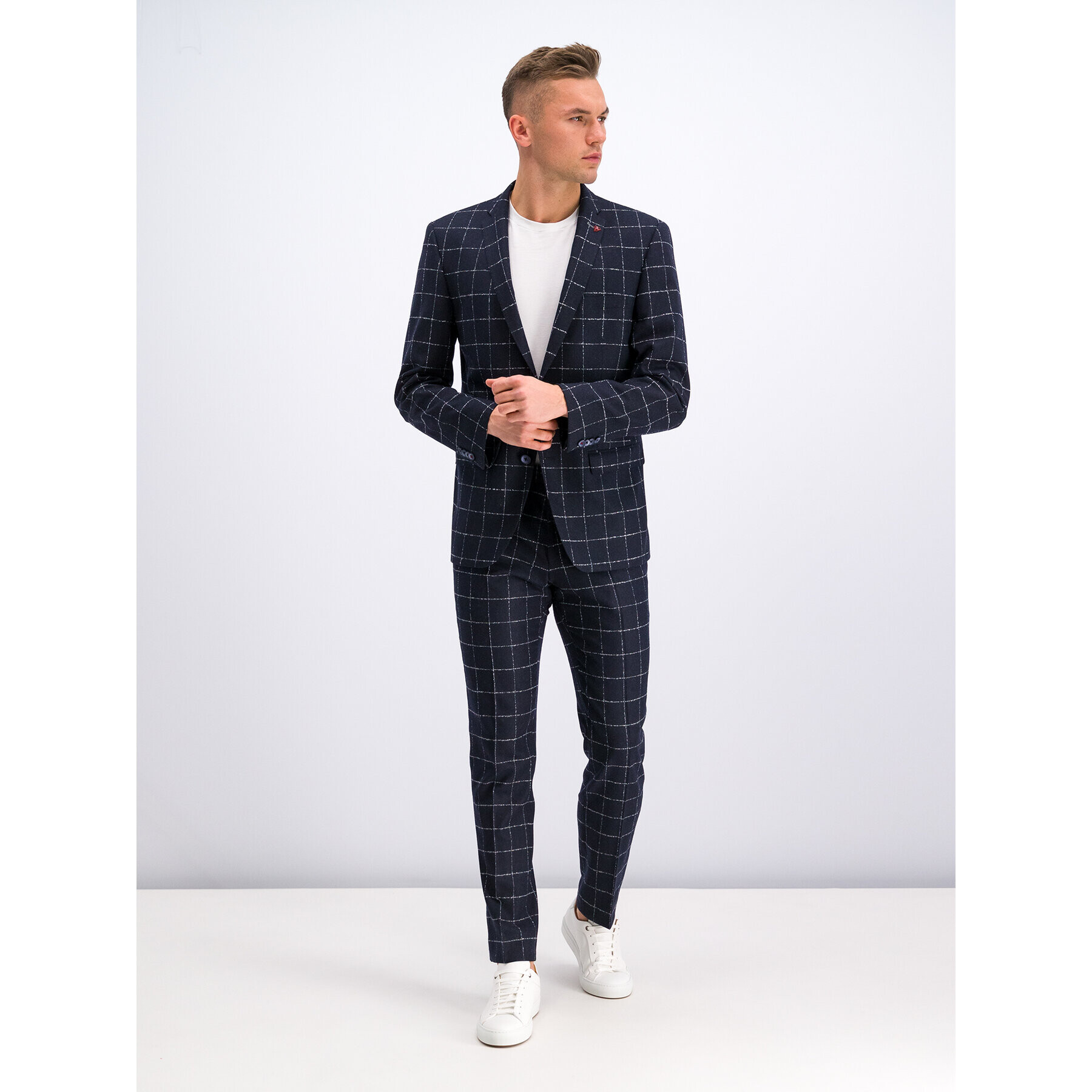 Roy Robson Pantaloni din material 240-01 Bleumarin Slim Fit - Pled.ro