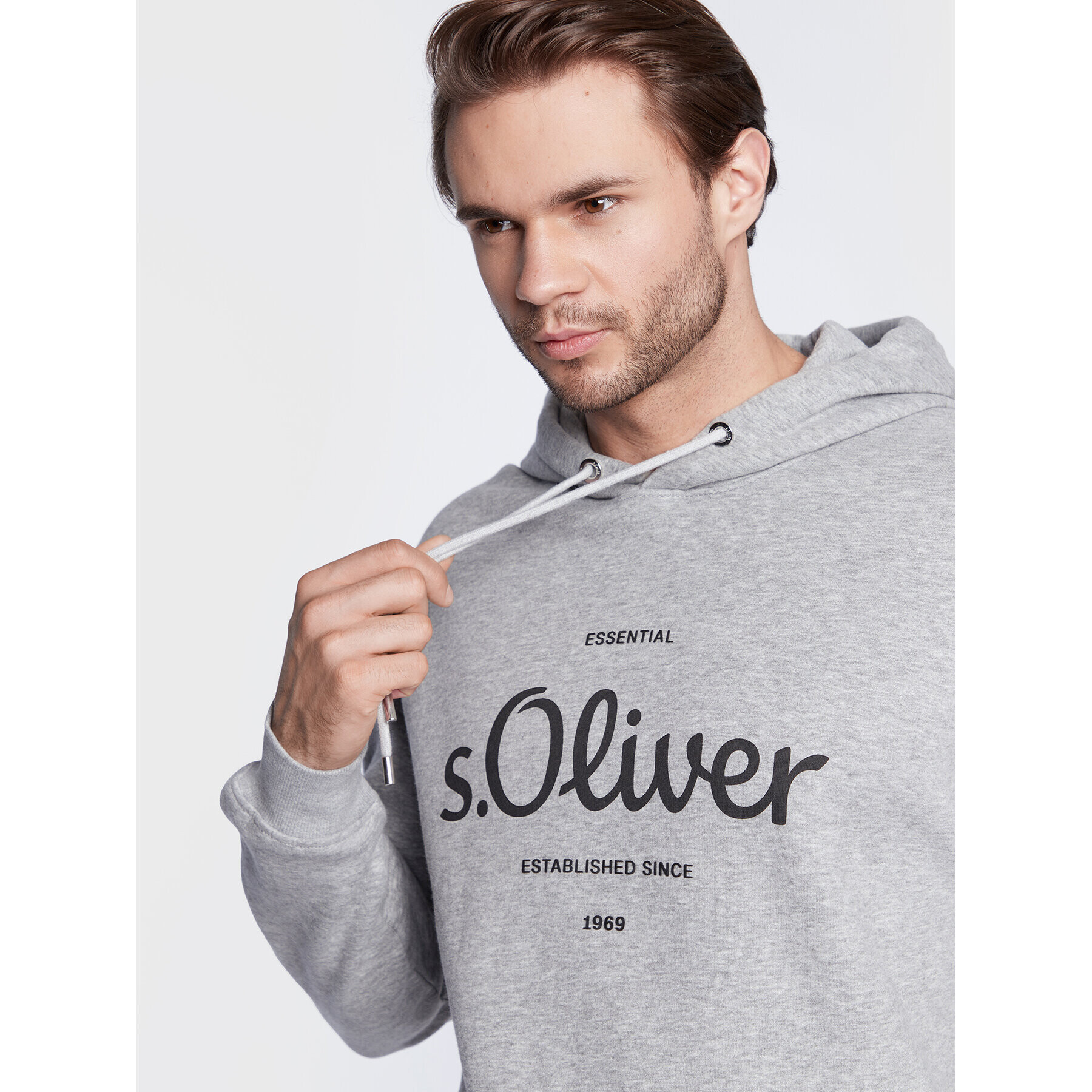 s.Oliver Bluză 2122819 Gri Regular Fit - Pled.ro