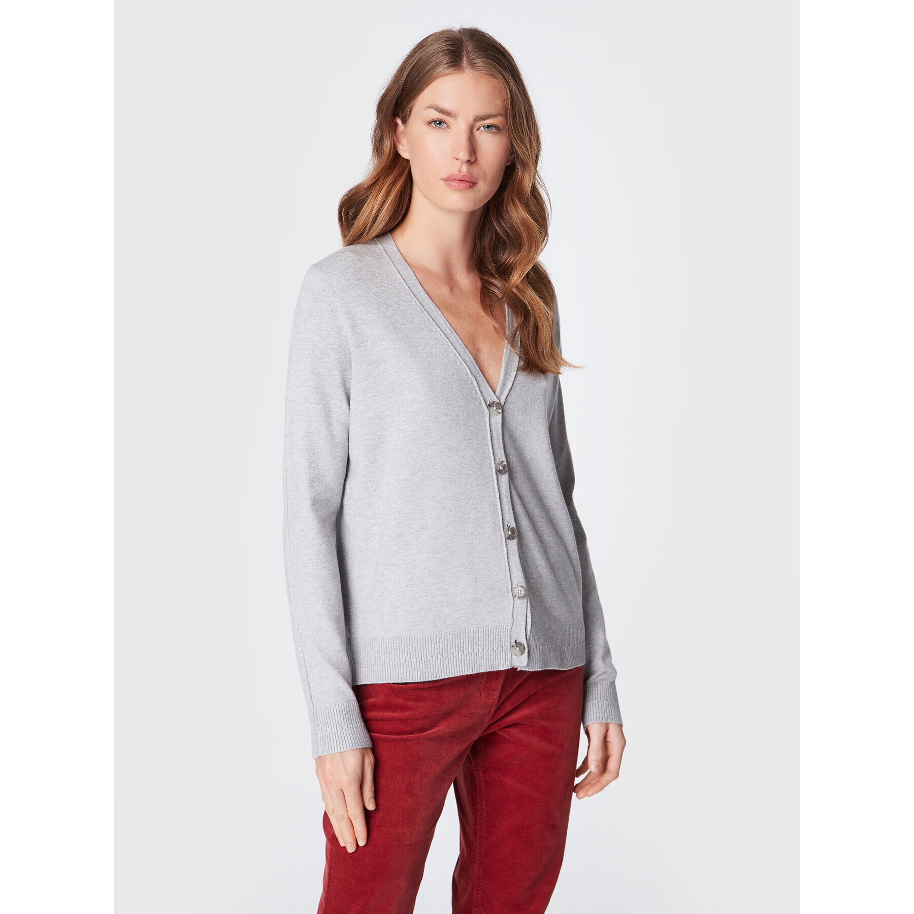 s.Oliver Cardigan 2120313 Gri Regular Fit - Pled.ro