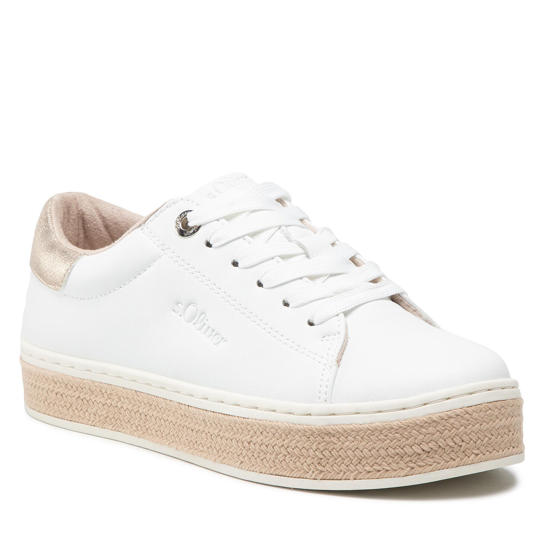 s.Oliver Espadrile 5-23637-28 Alb - Pled.ro