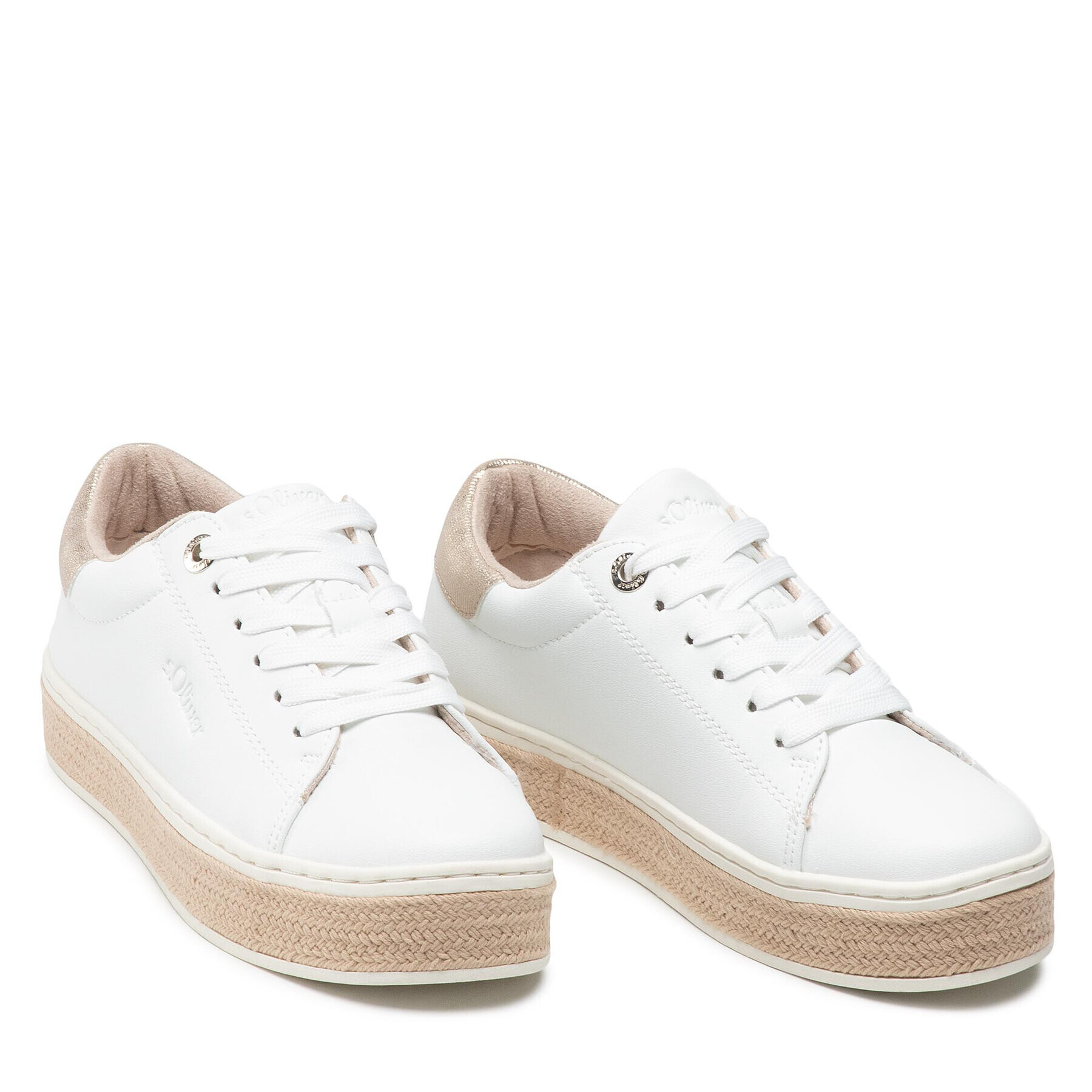 s.Oliver Espadrile 5-23637-28 Alb - Pled.ro