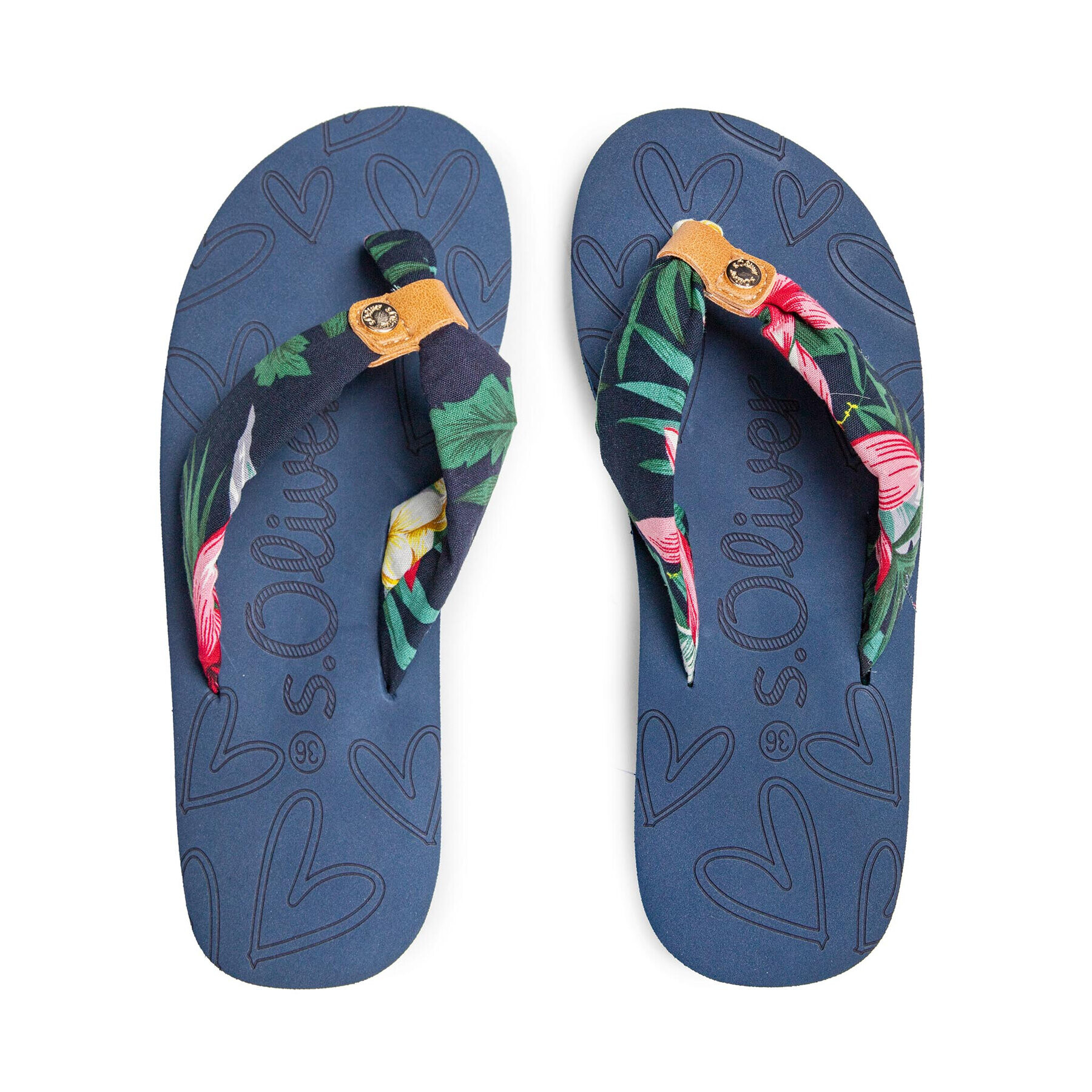 s.Oliver Flip flop 5-27109-38 Bleumarin - Pled.ro