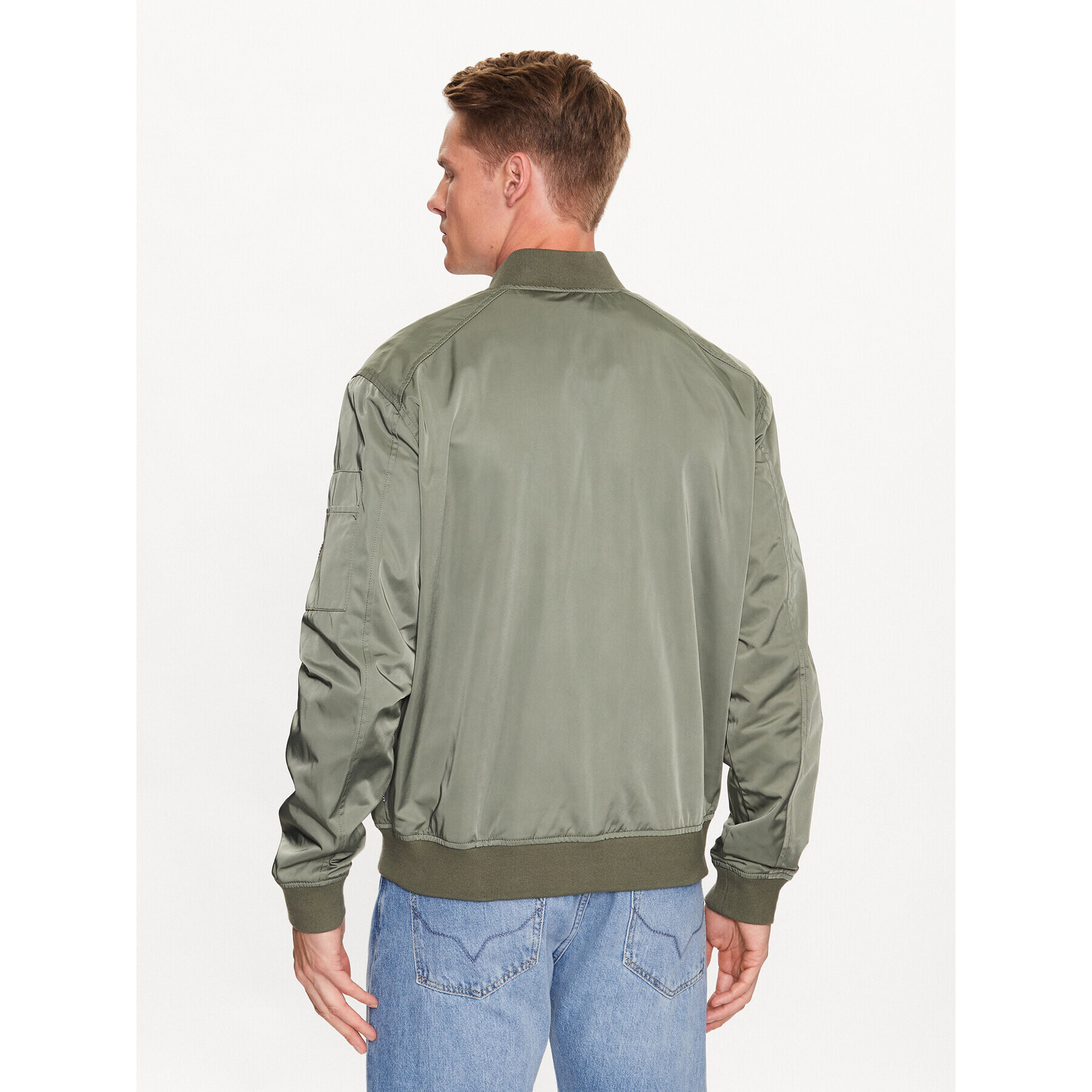 s.Oliver Geacă bomber 2126485 Verde Regular Fit - Pled.ro