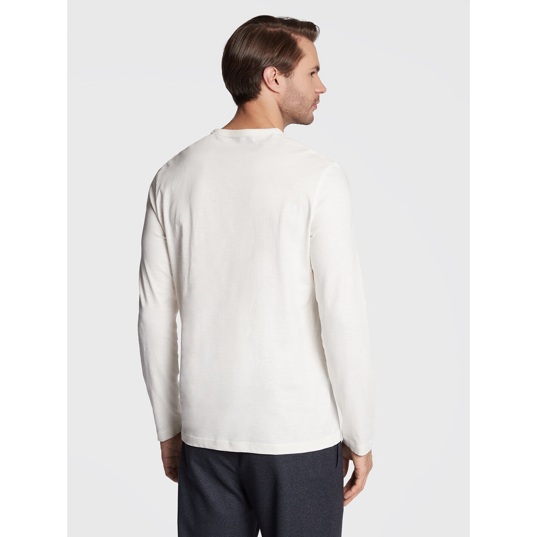 s.Oliver Longsleeve 2119126 Alb Regular Fit - Pled.ro