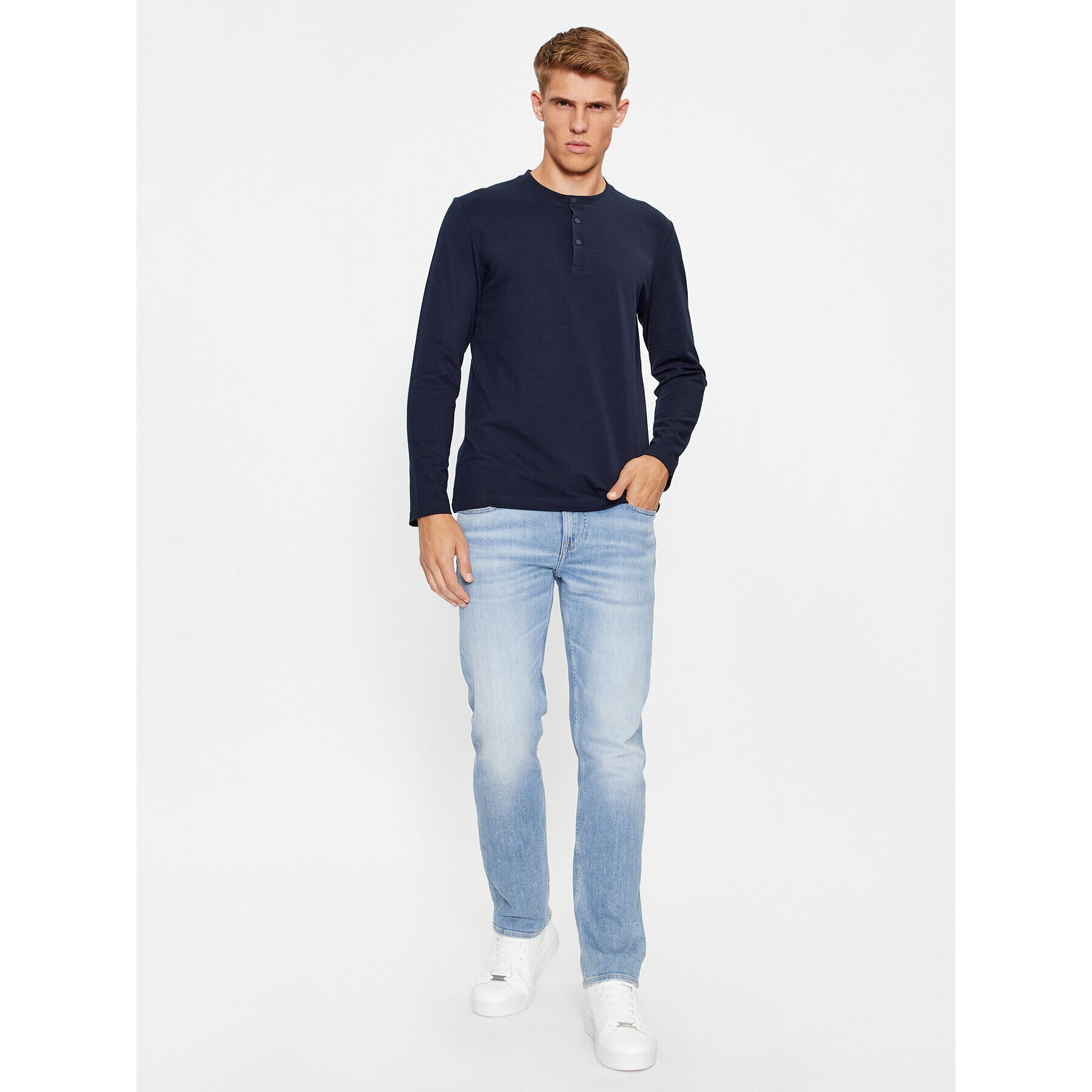 s.Oliver Longsleeve 2135697 Bleumarin Regular Fit - Pled.ro