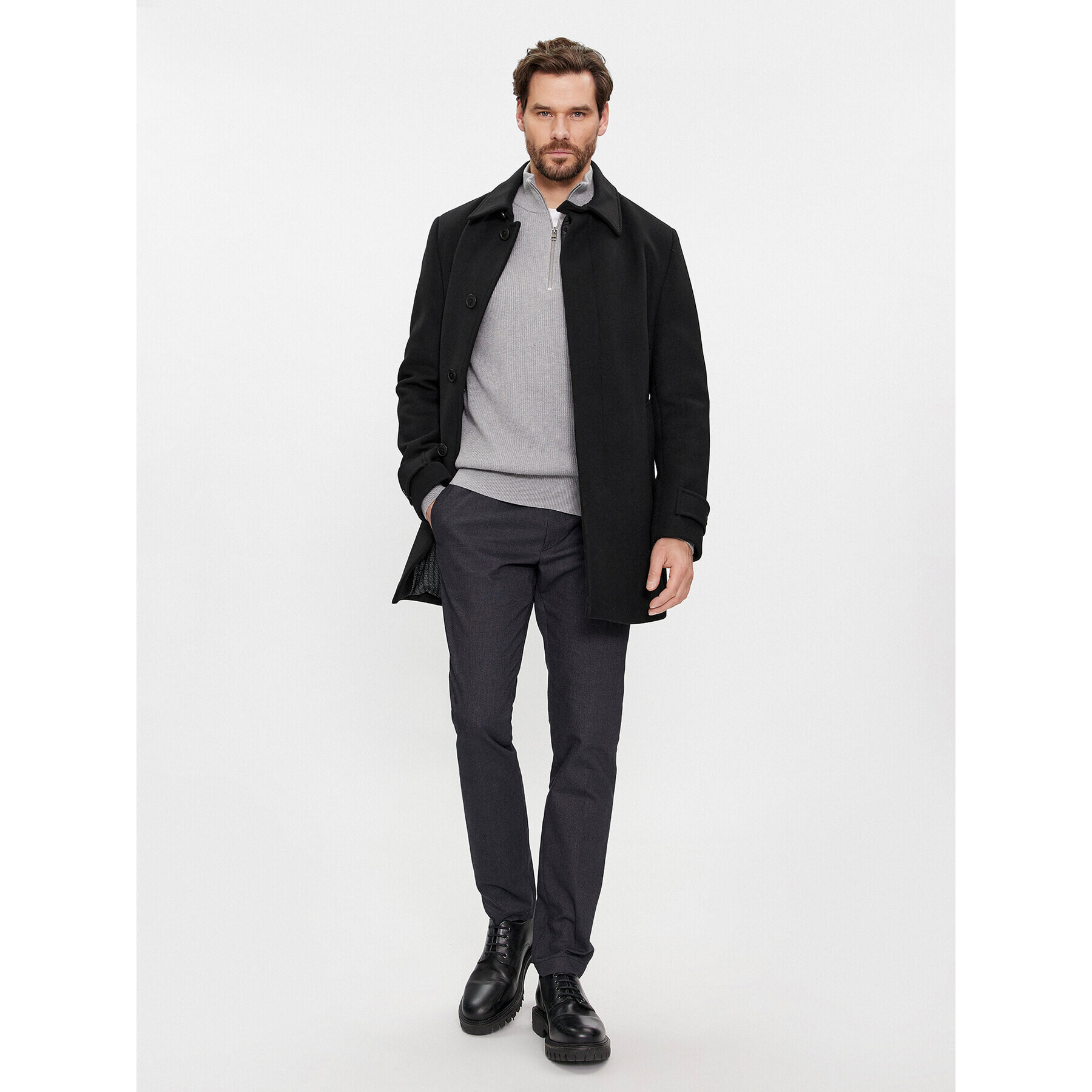 s.Oliver Palton 2132520 Negru Regular Fit - Pled.ro