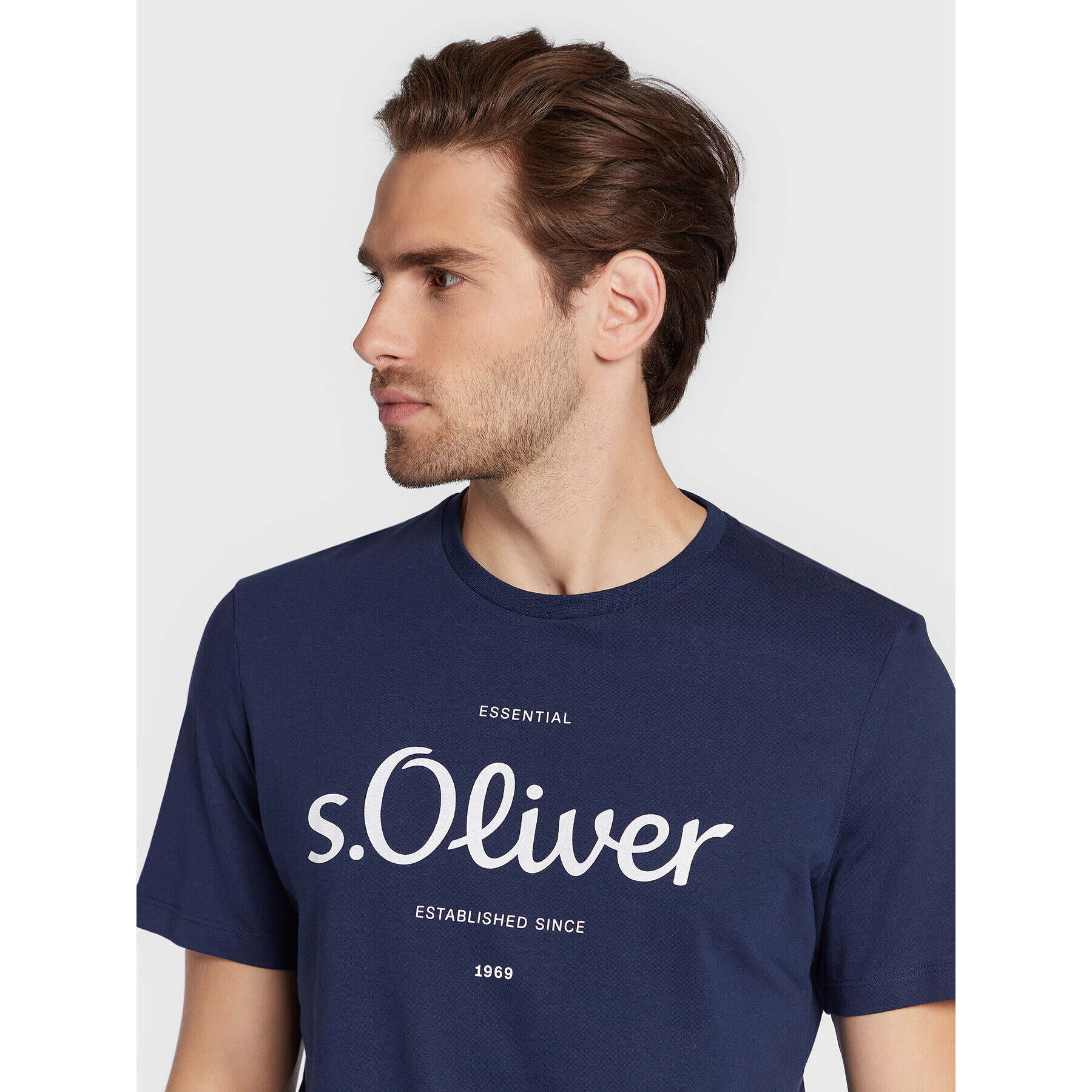 s.Oliver Tricou 2057432 Bleumarin Regular Fit - Pled.ro