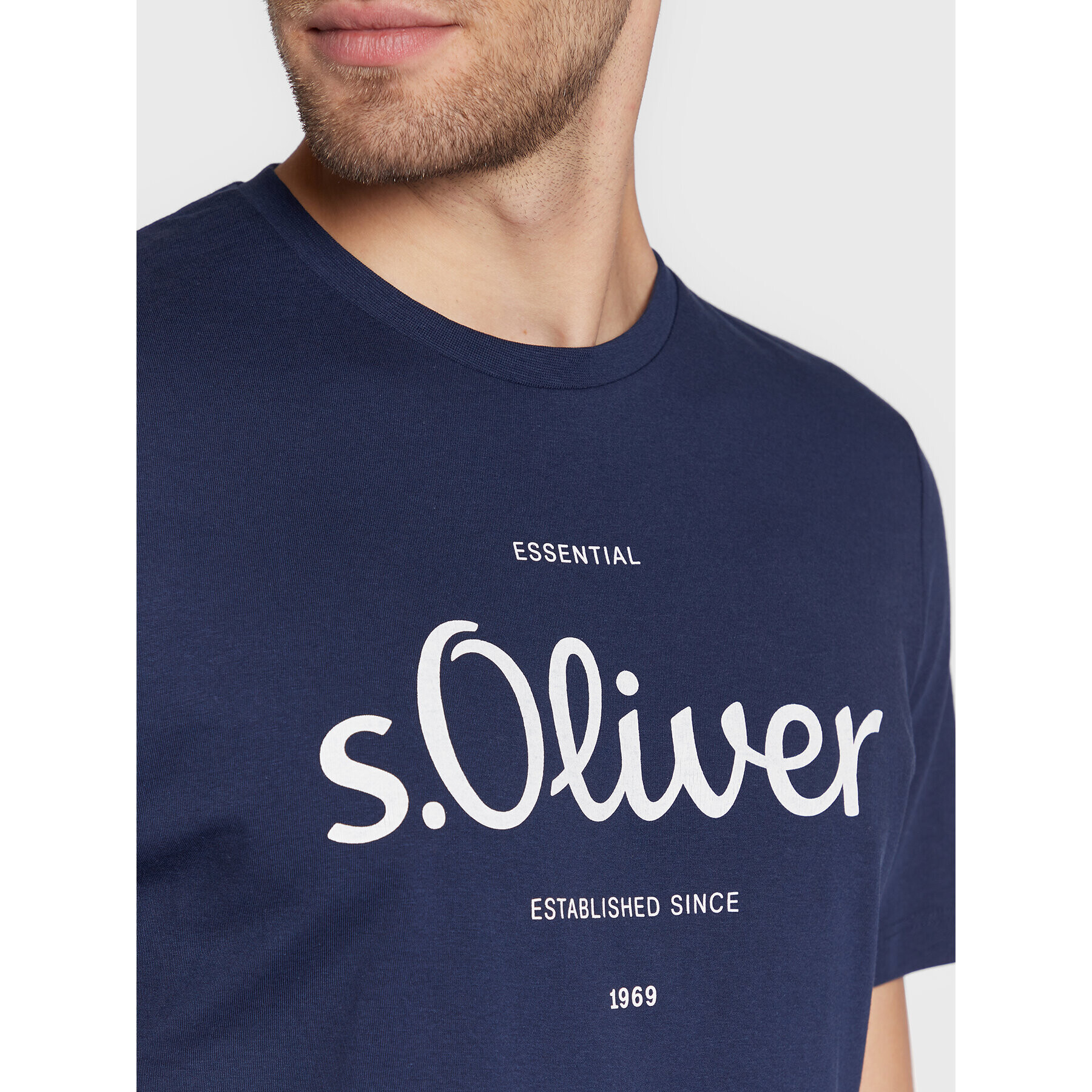 s.Oliver Tricou 2057432 Bleumarin Regular Fit - Pled.ro