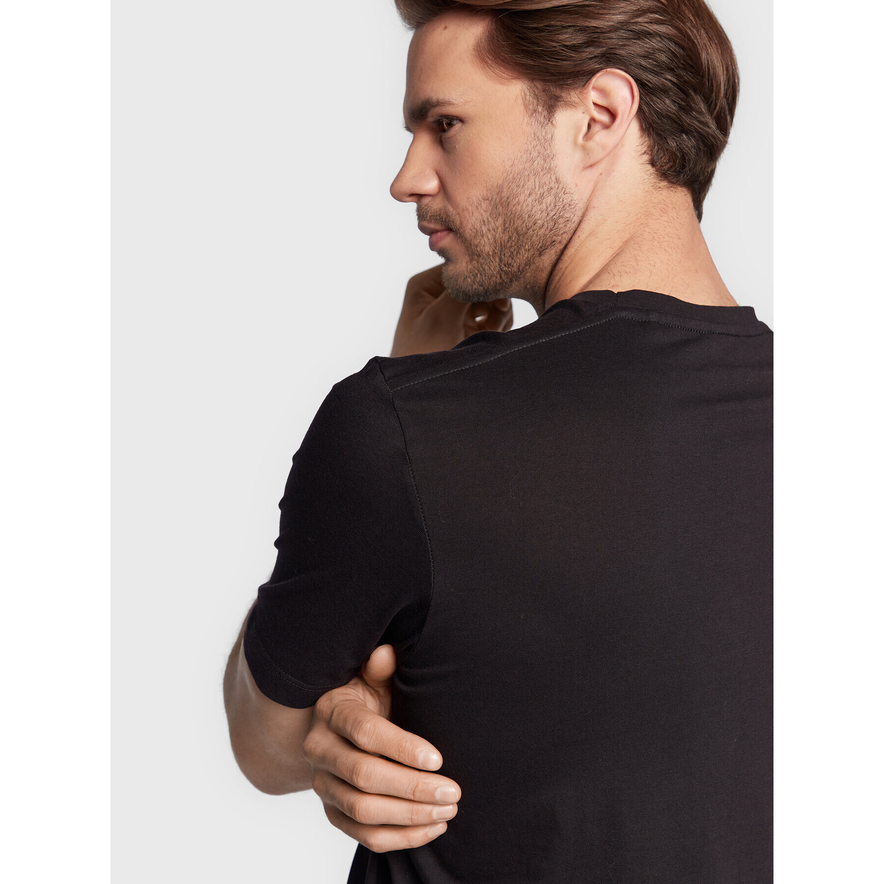 s.Oliver Tricou 2057432 Negru Regular Fit - Pled.ro