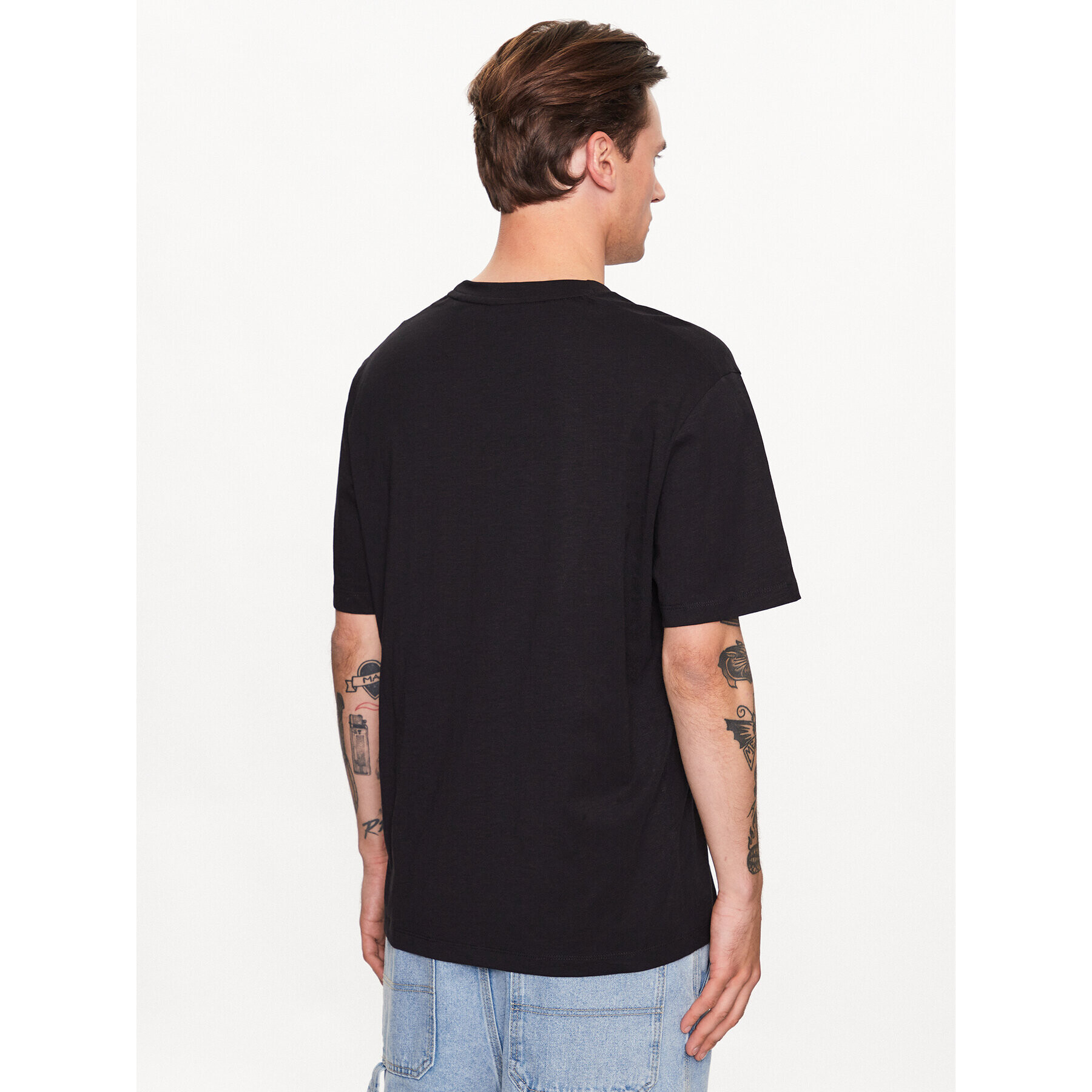 s.Oliver Tricou 2129466 Negru Regular Fit - Pled.ro