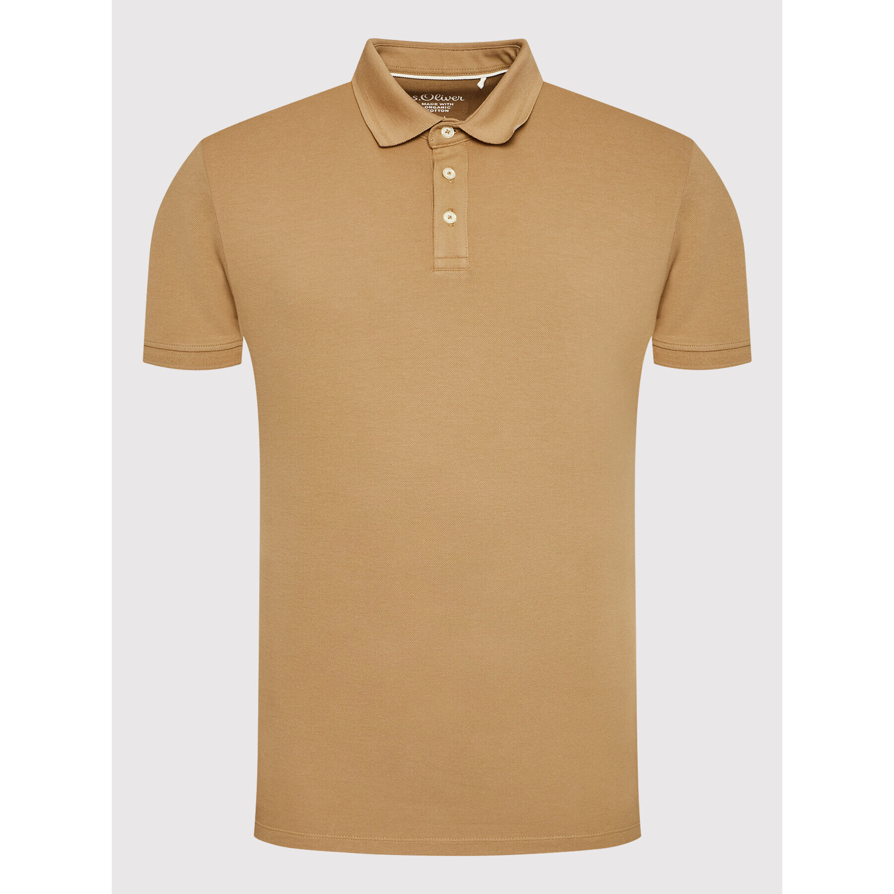 s.Oliver Tricou polo 2113219 Bej Tailored Fit - Pled.ro