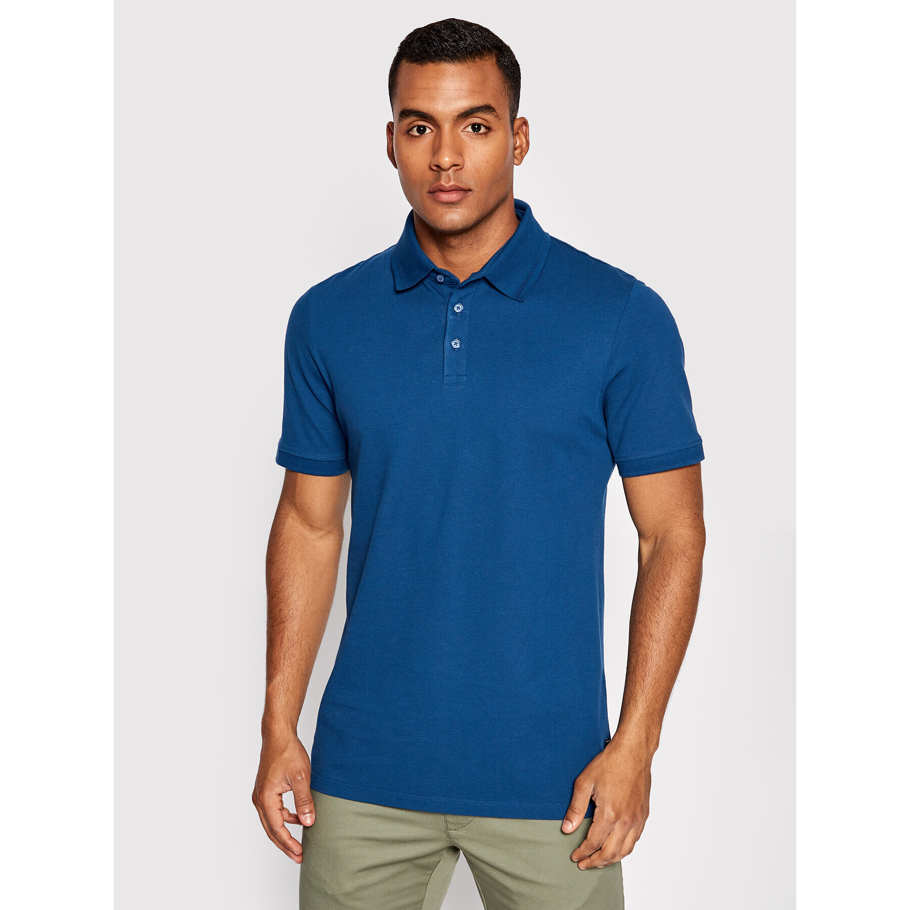 s.Oliver Tricou polo 211329 Albastru Tailored Fit - Pled.ro