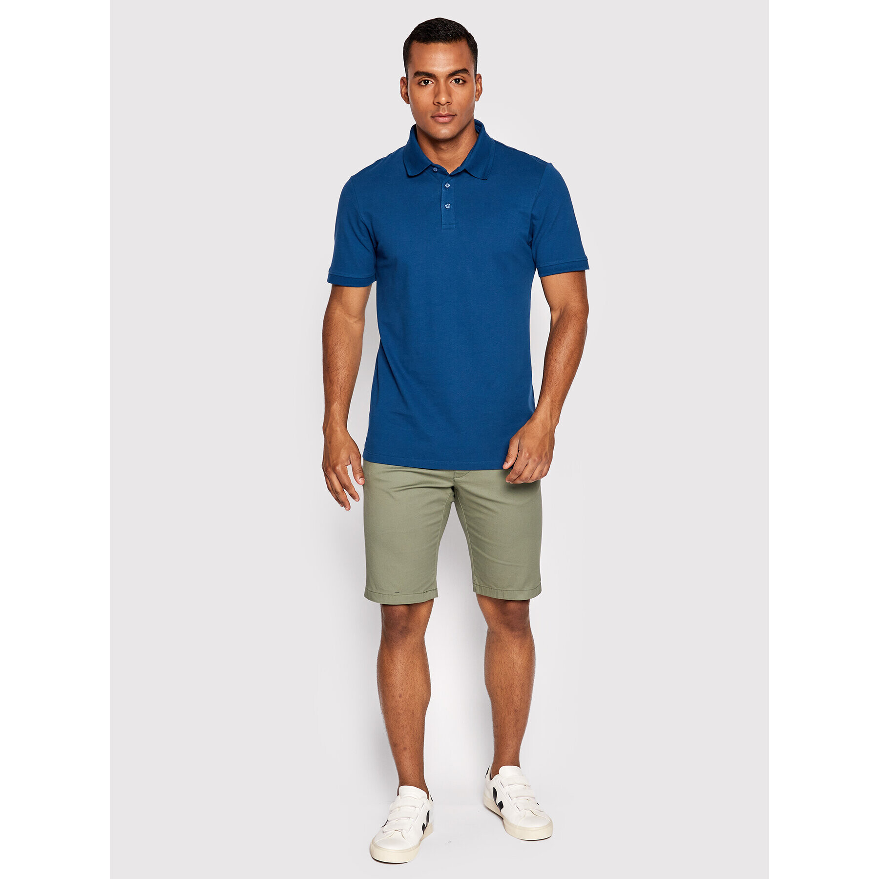 s.Oliver Tricou polo 211329 Albastru Tailored Fit - Pled.ro