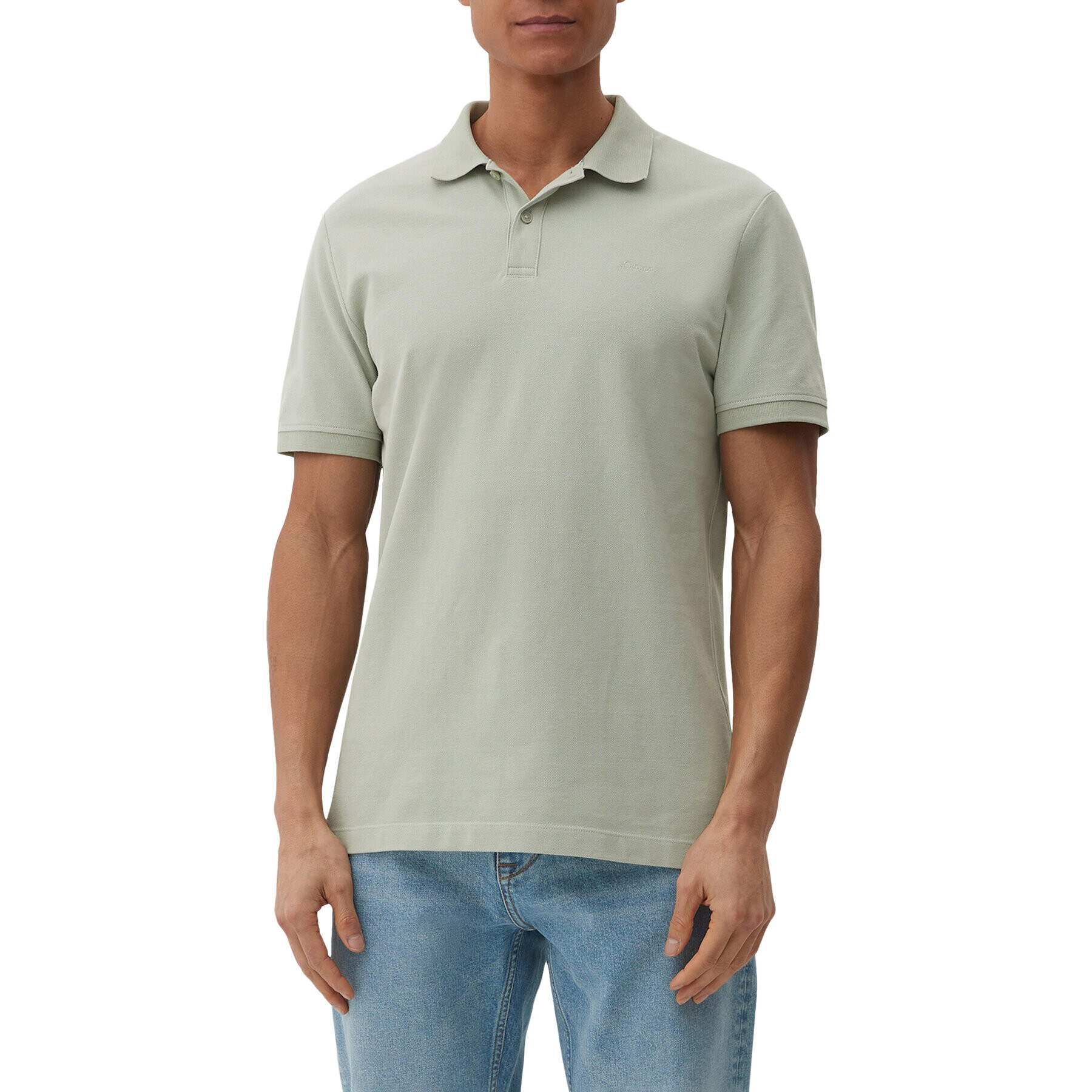 s.Oliver Tricou polo 2129488 Verde Regular Fit - Pled.ro