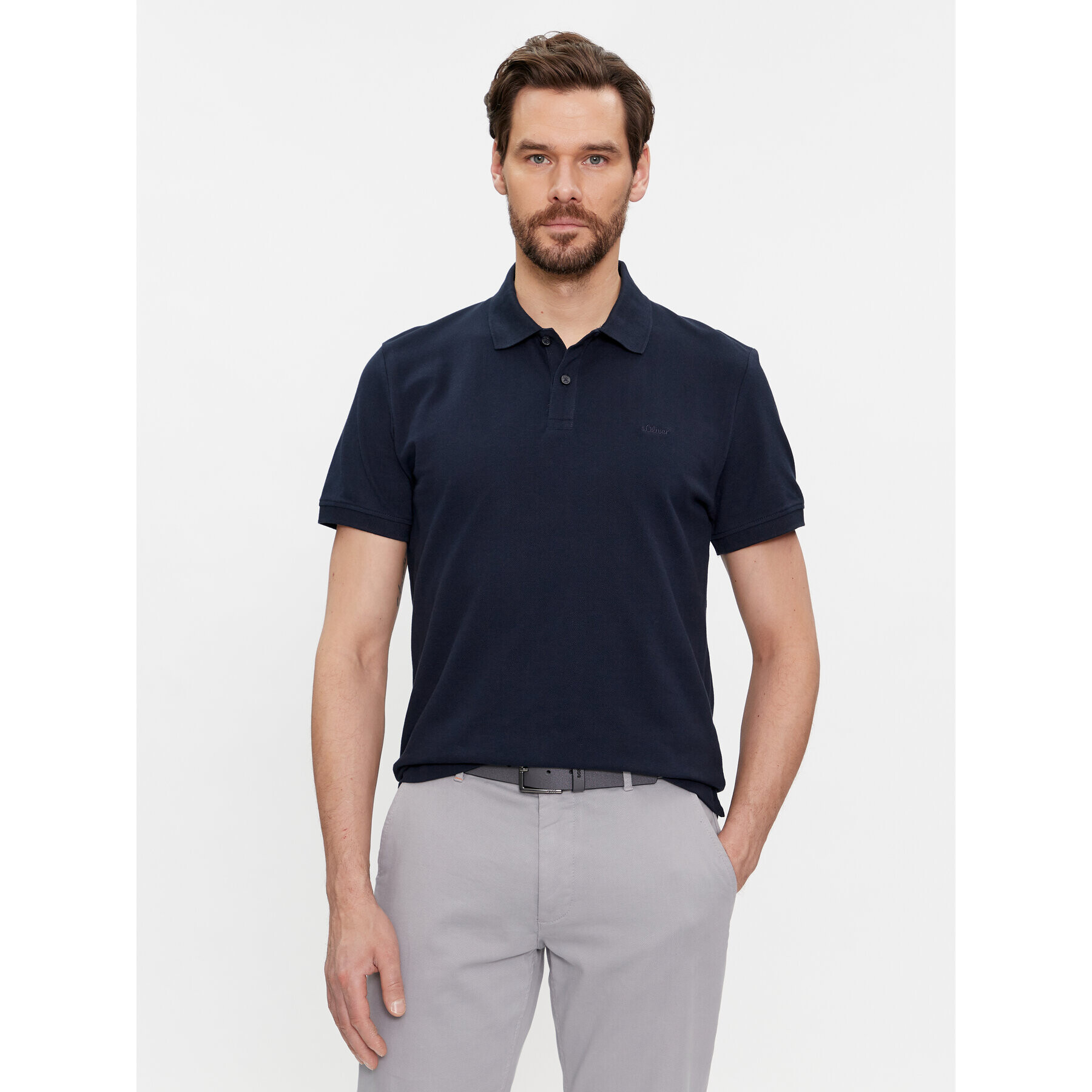 s.Oliver Tricou polo 2138262 Albastru Regular Fit - Pled.ro