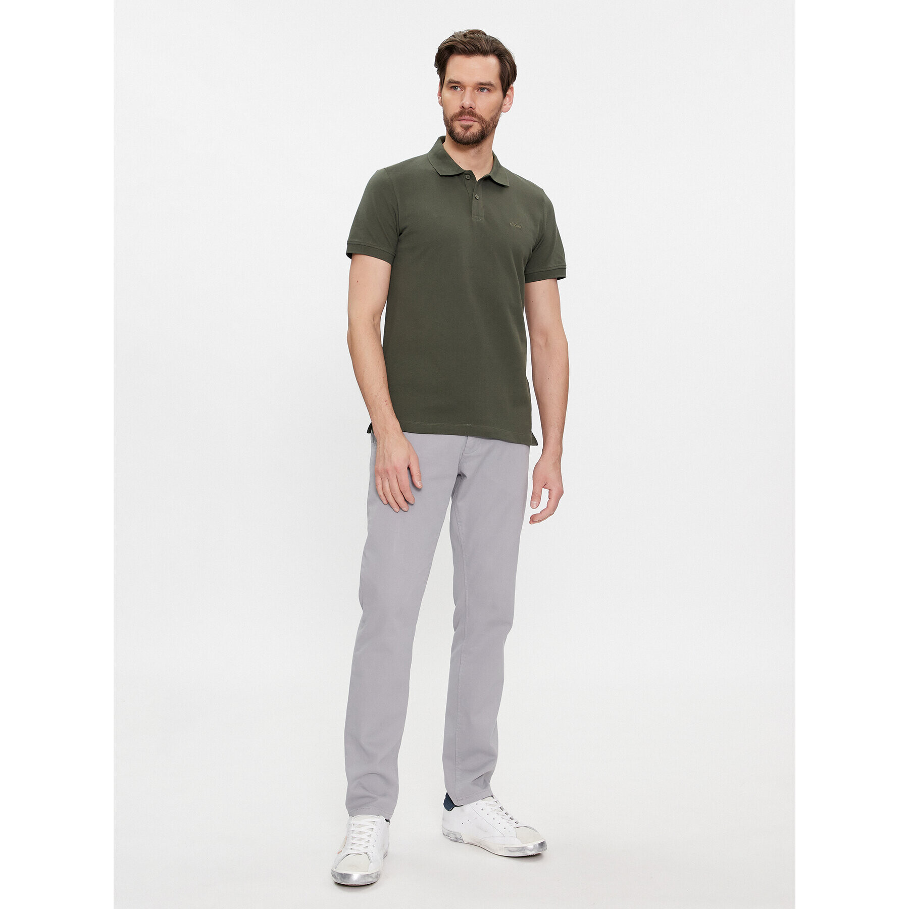 s.Oliver Tricou polo 2138262 Verde Regular Fit - Pled.ro