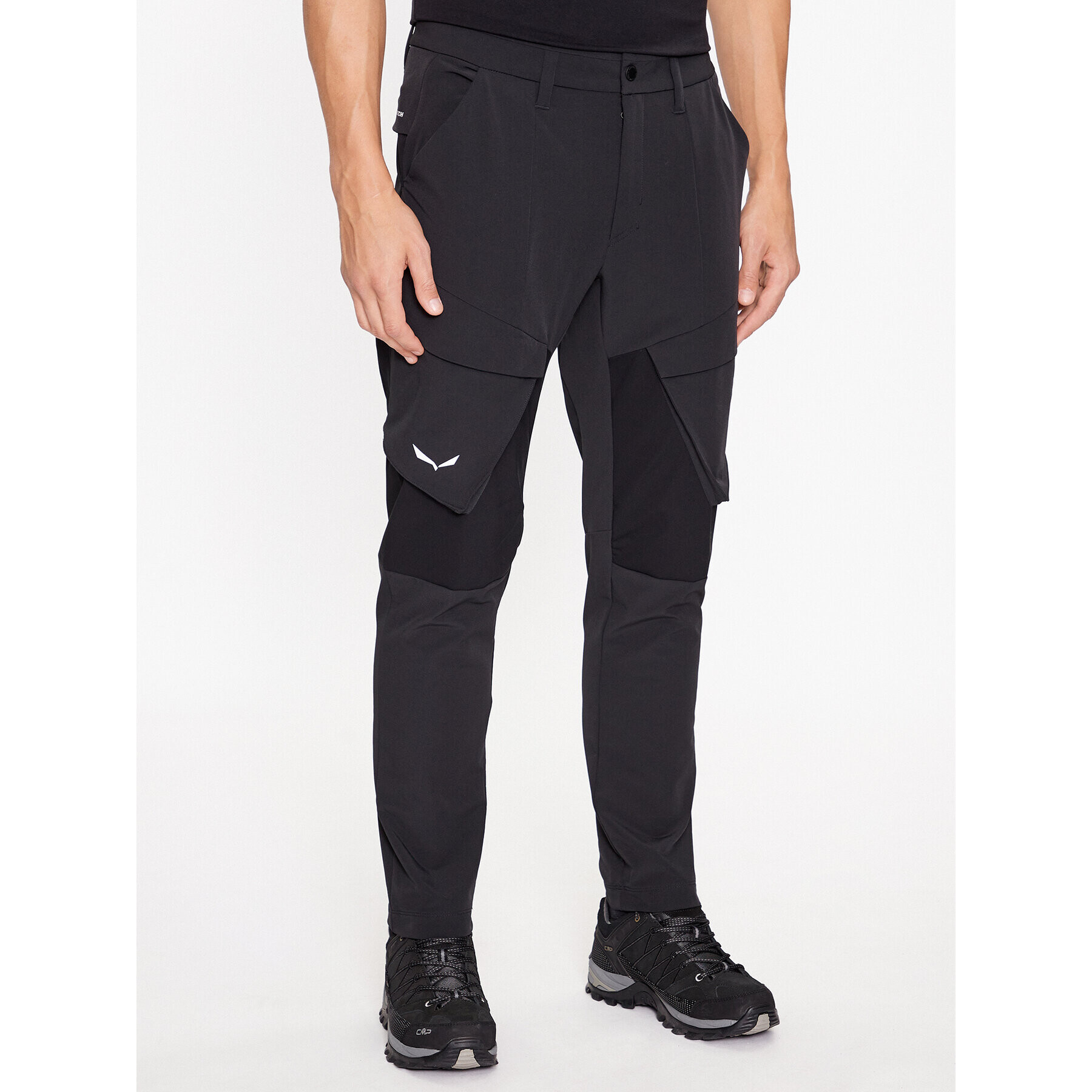 Salewa Pantaloni din material Puez Dst 00-0000028482 Negru Regular Fit - Pled.ro