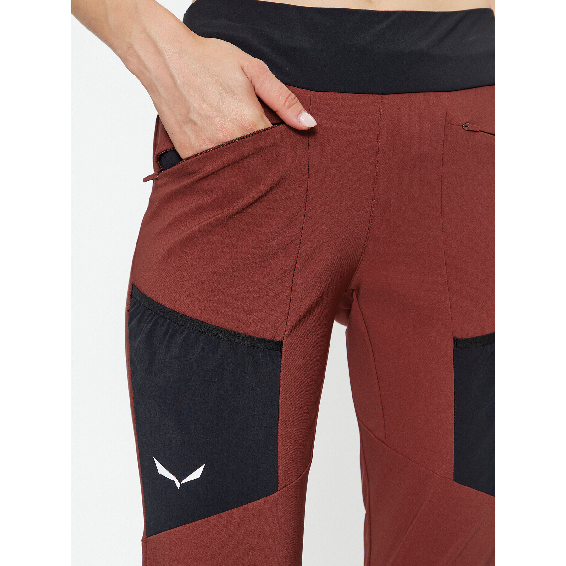 Salewa Pantaloni din material Puez Dst 28483 Vișiniu Slim Fit - Pled.ro