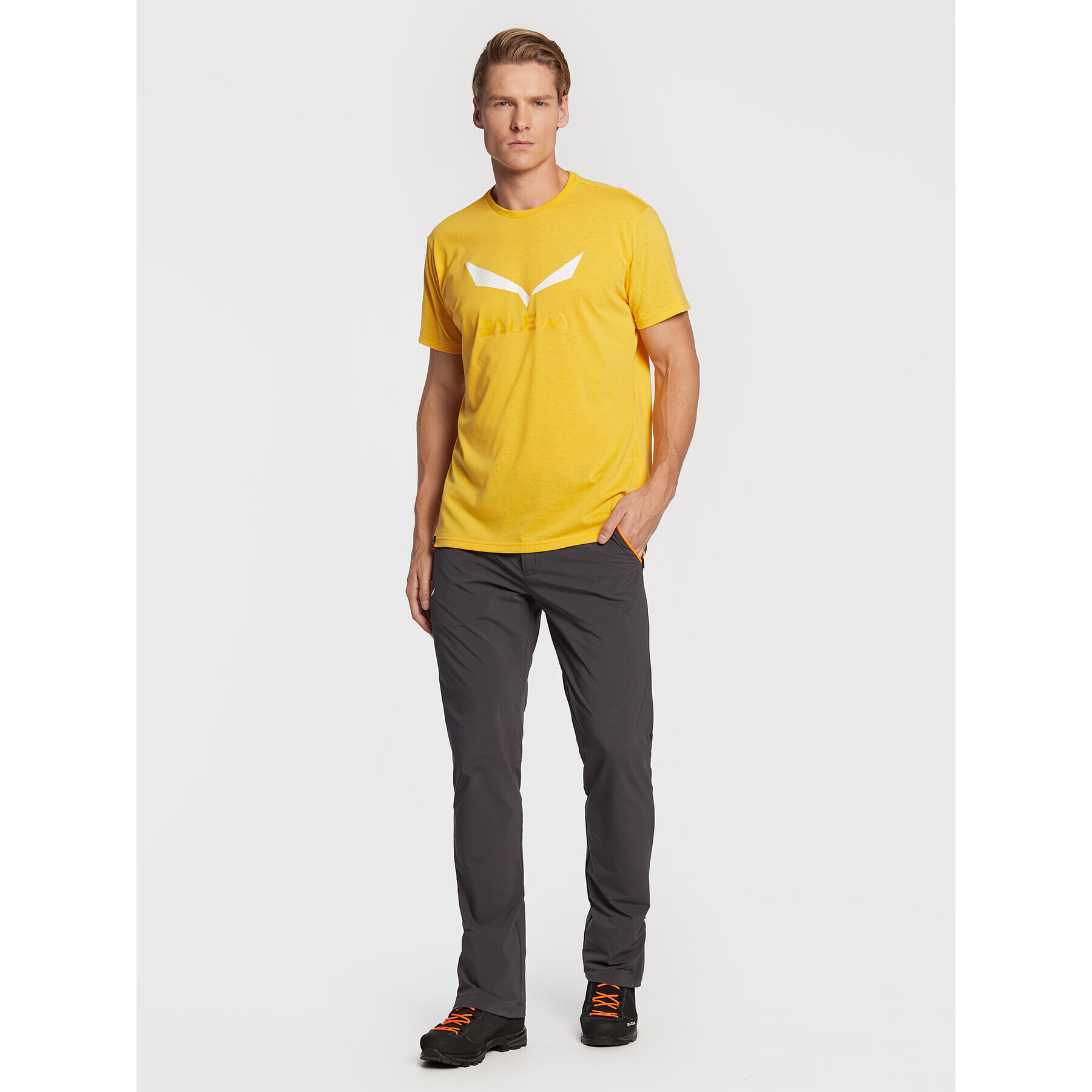 Salewa Tricou Solidlogo Dry 27018 Galben Regular Fit - Pled.ro